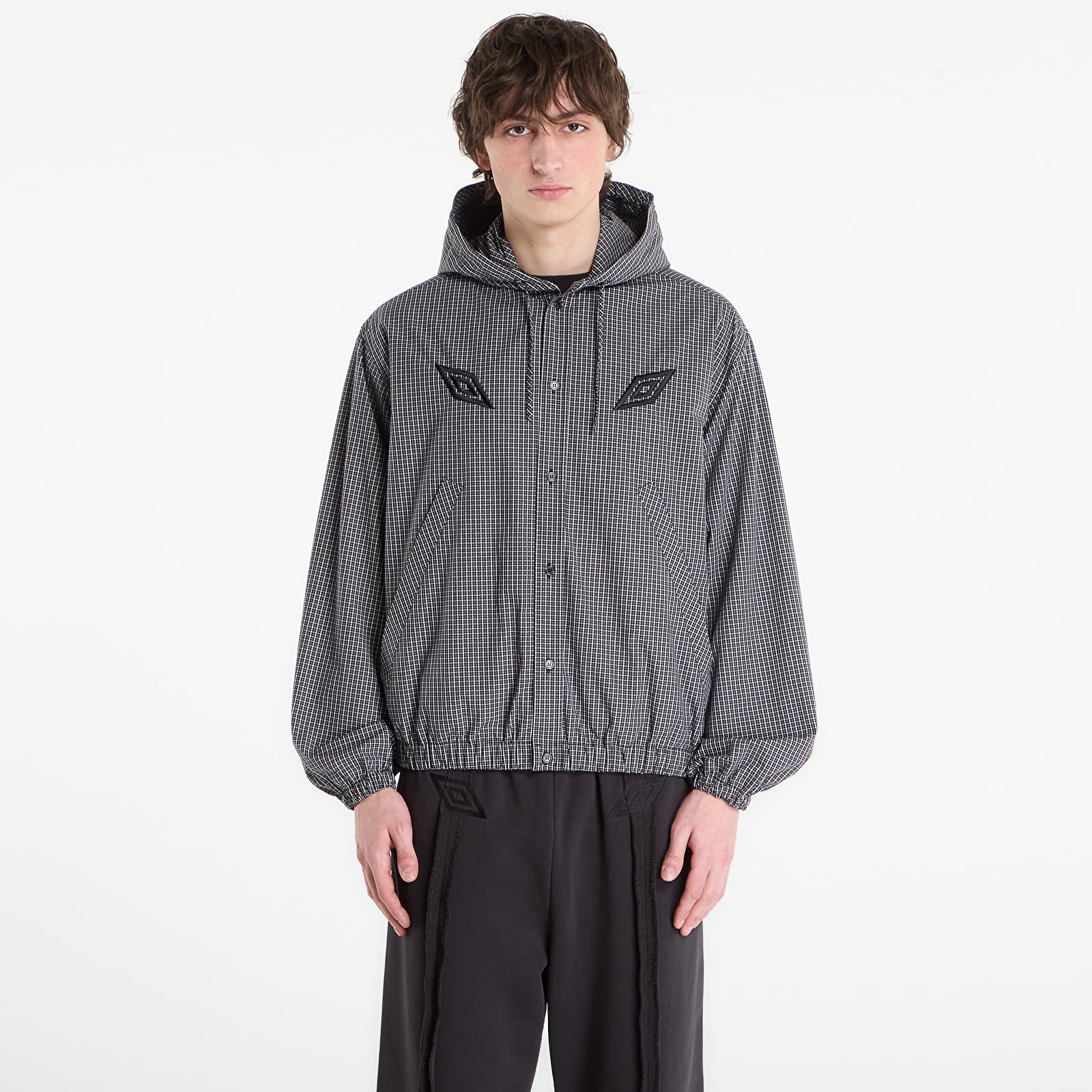 Košile Umbro by SlamJam Gingham Masked Shirt Coffee Brown/ White/ Black