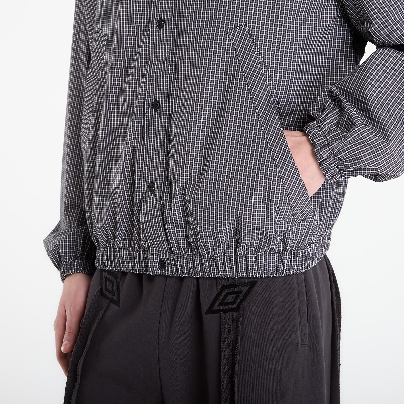 Košile Umbro by SlamJam Gingham Masked Shirt Coffee Brown/ White/ Black