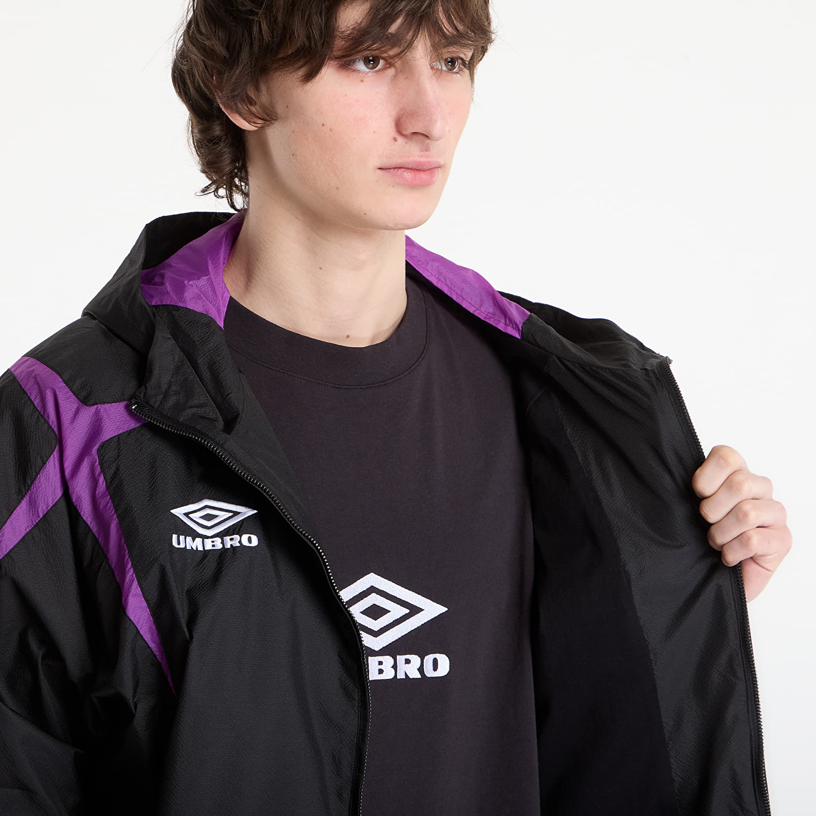 Jakker for menn Umbro by SlamJam Jester Masked Track Jacket Black