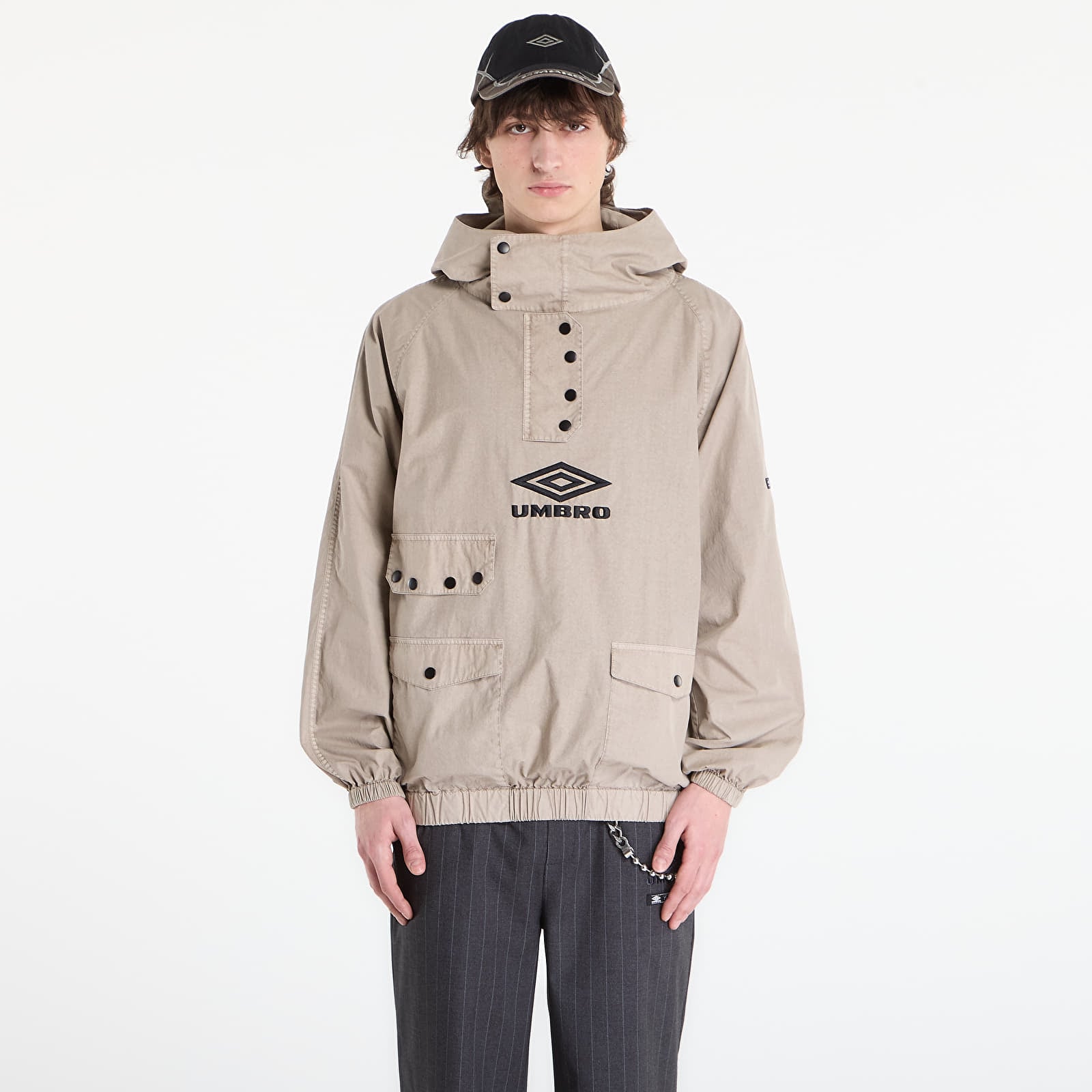 Jakker til mænd Umbro by SlamJam Faded Smock Anorak Greige
