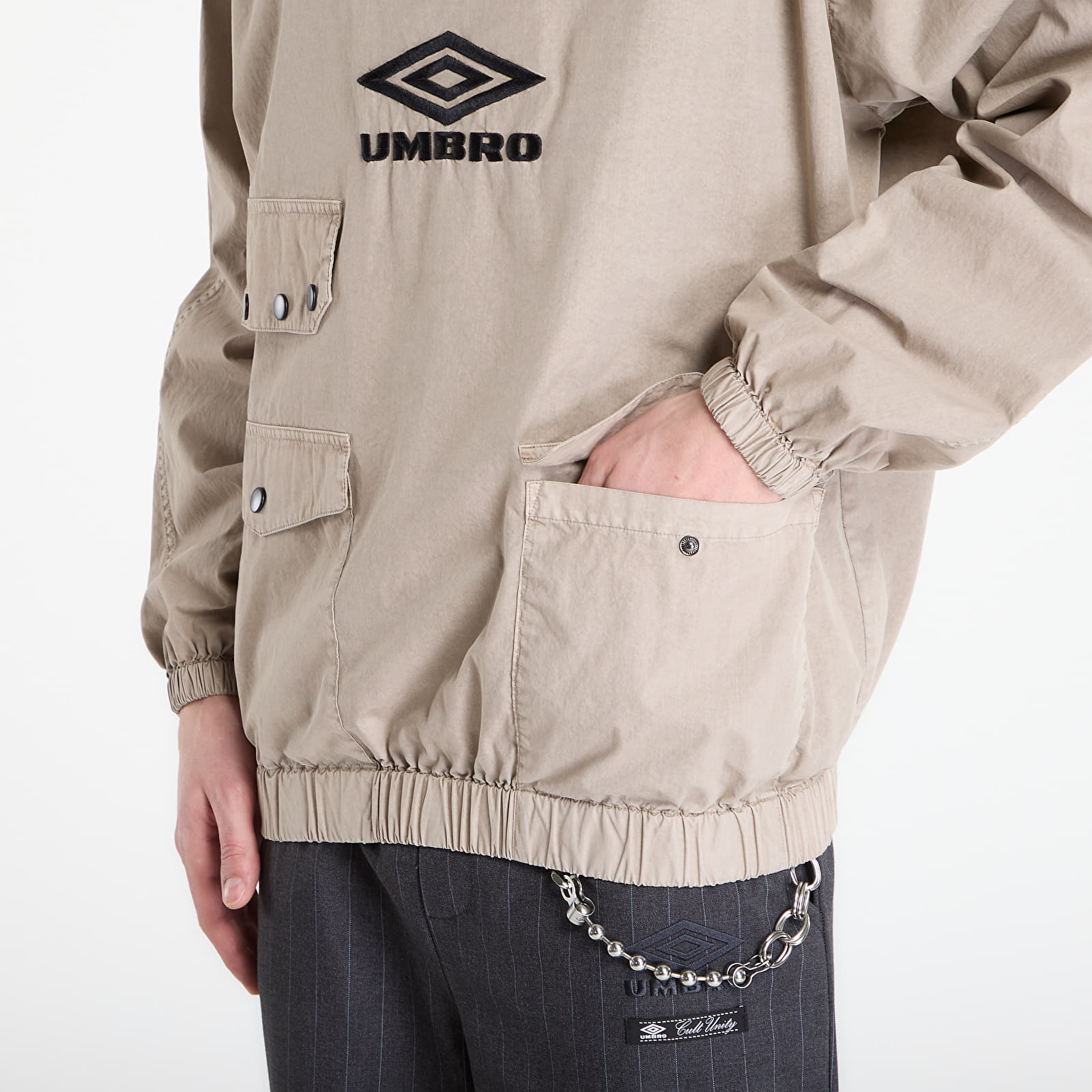 Jakker til mænd Umbro by SlamJam Faded Smock Anorak Greige
