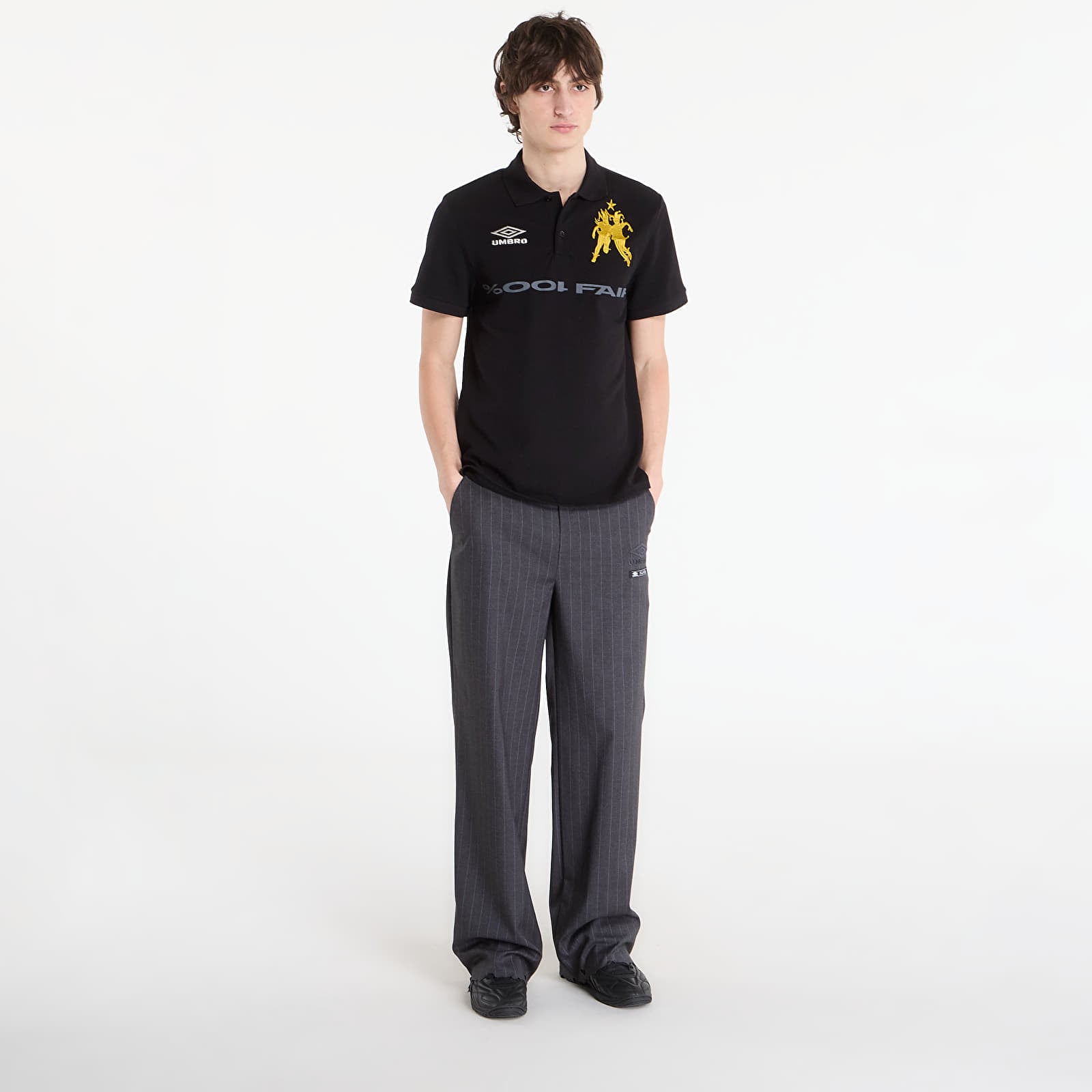 Majice T-shirt Umbro by SlamJam 001% Fair Polo Black