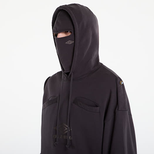 Umbro by SlamJam Medal Masked Hoodie Strong Wash Black | Footshop
