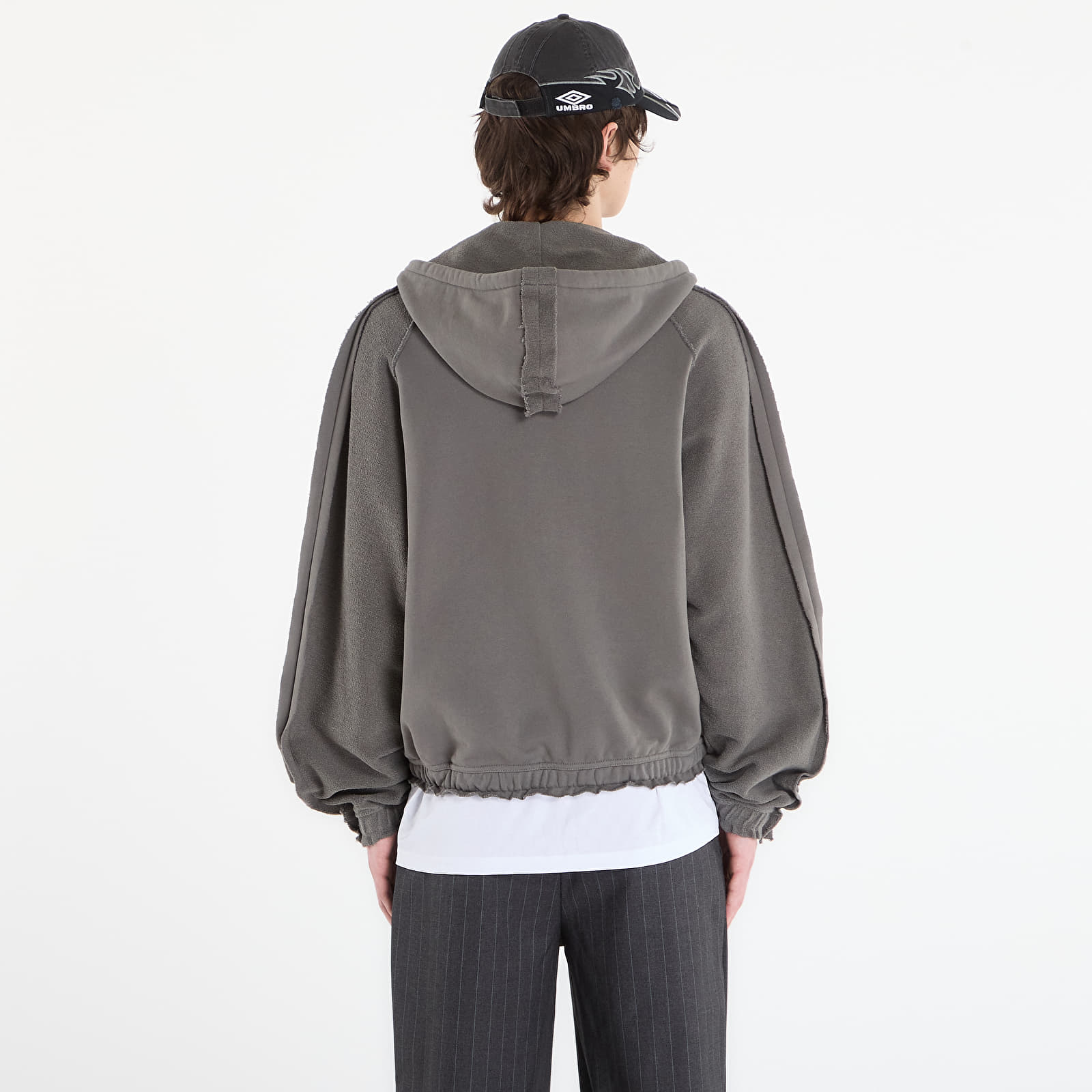 Vīriešu kapuces Umbro by SlamJam Royal Arms Zip Masked Hoodie Smock Grey