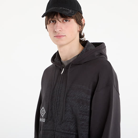 Umbro by SlamJam Compact Masked Zip Hoodie Washed Black | Footshop