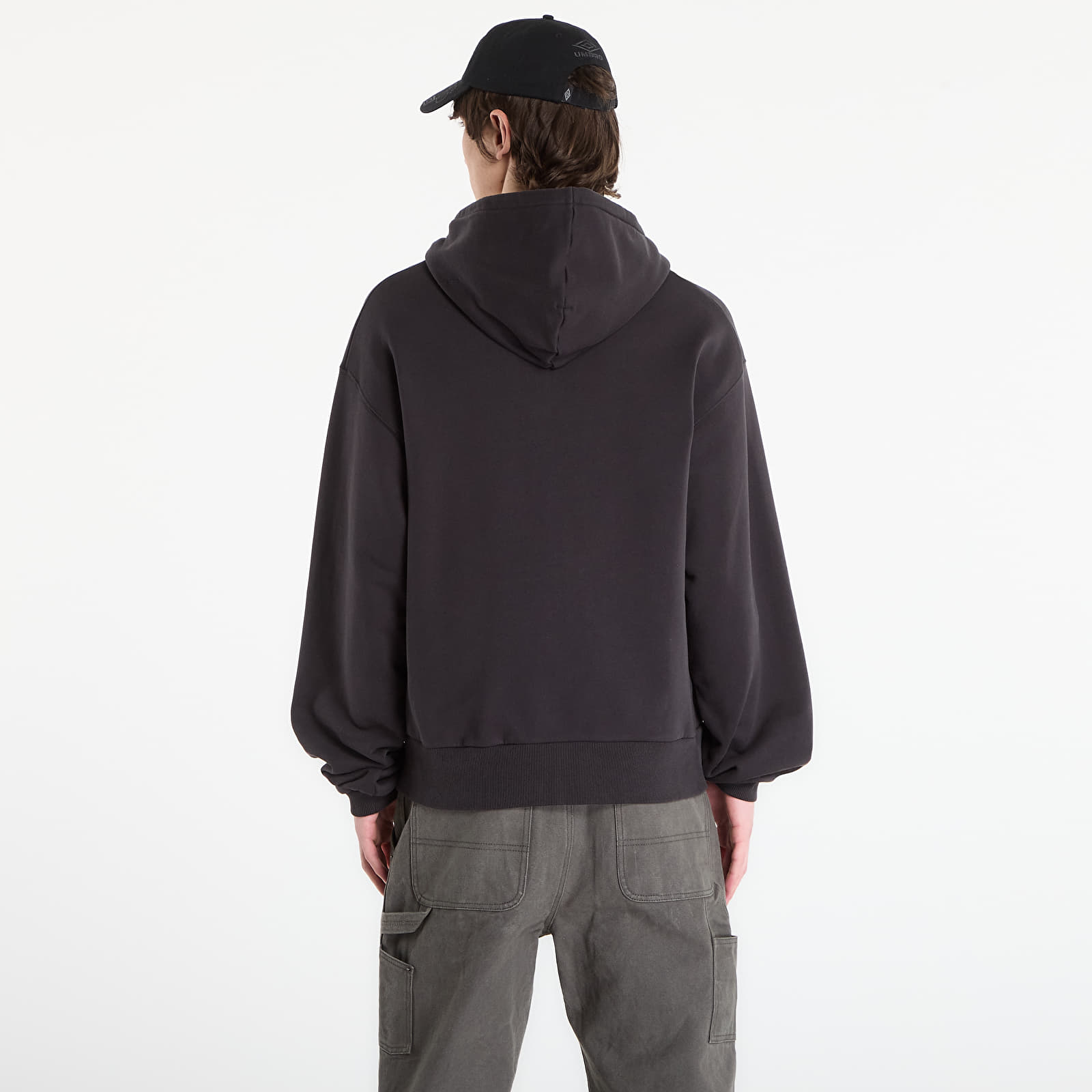 Mikiny Umbro by SlamJam Compact Masked Zip Hoodie Washed Black