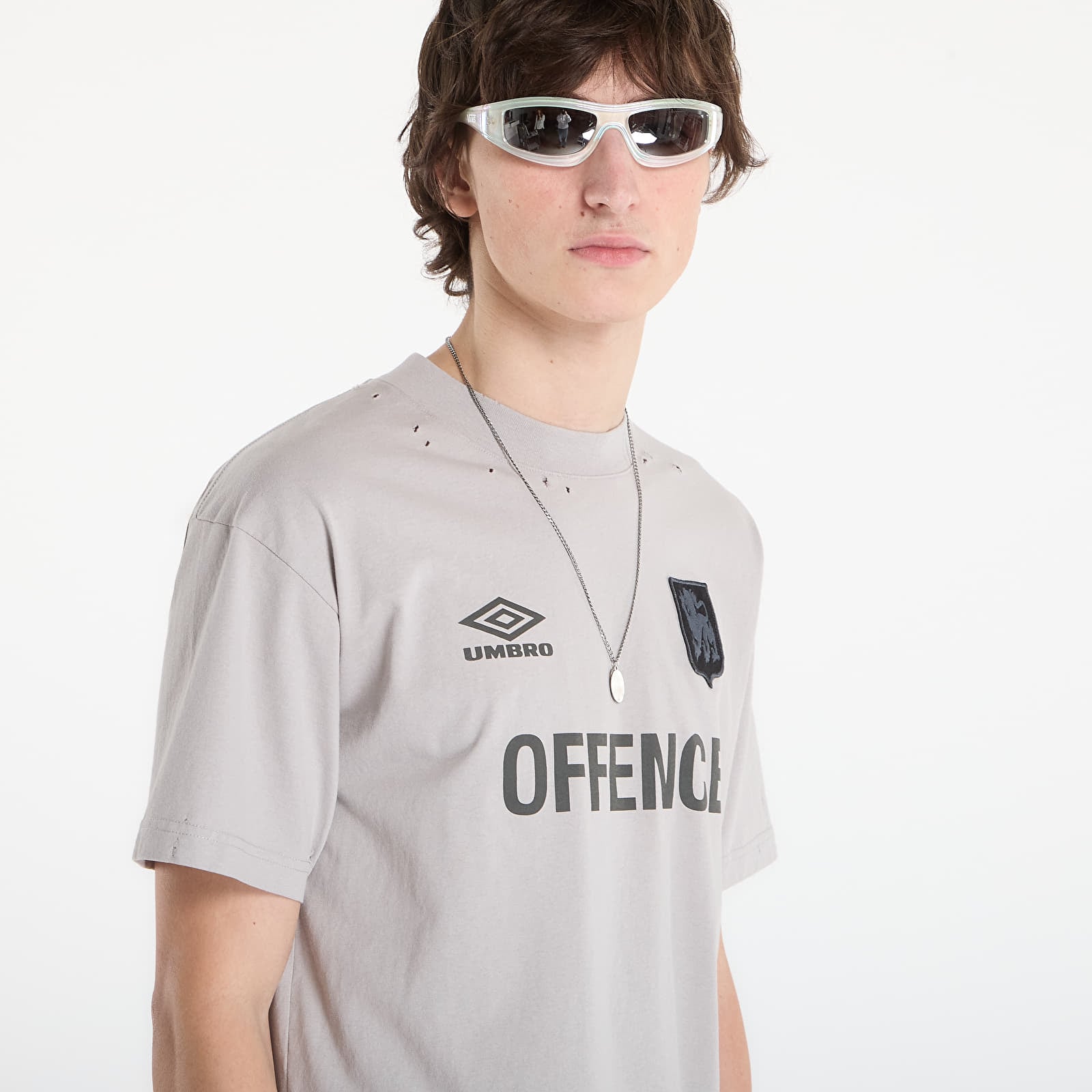 Miesten T-paidat Umbro by SlamJam Offence Defence Tee Light Grey