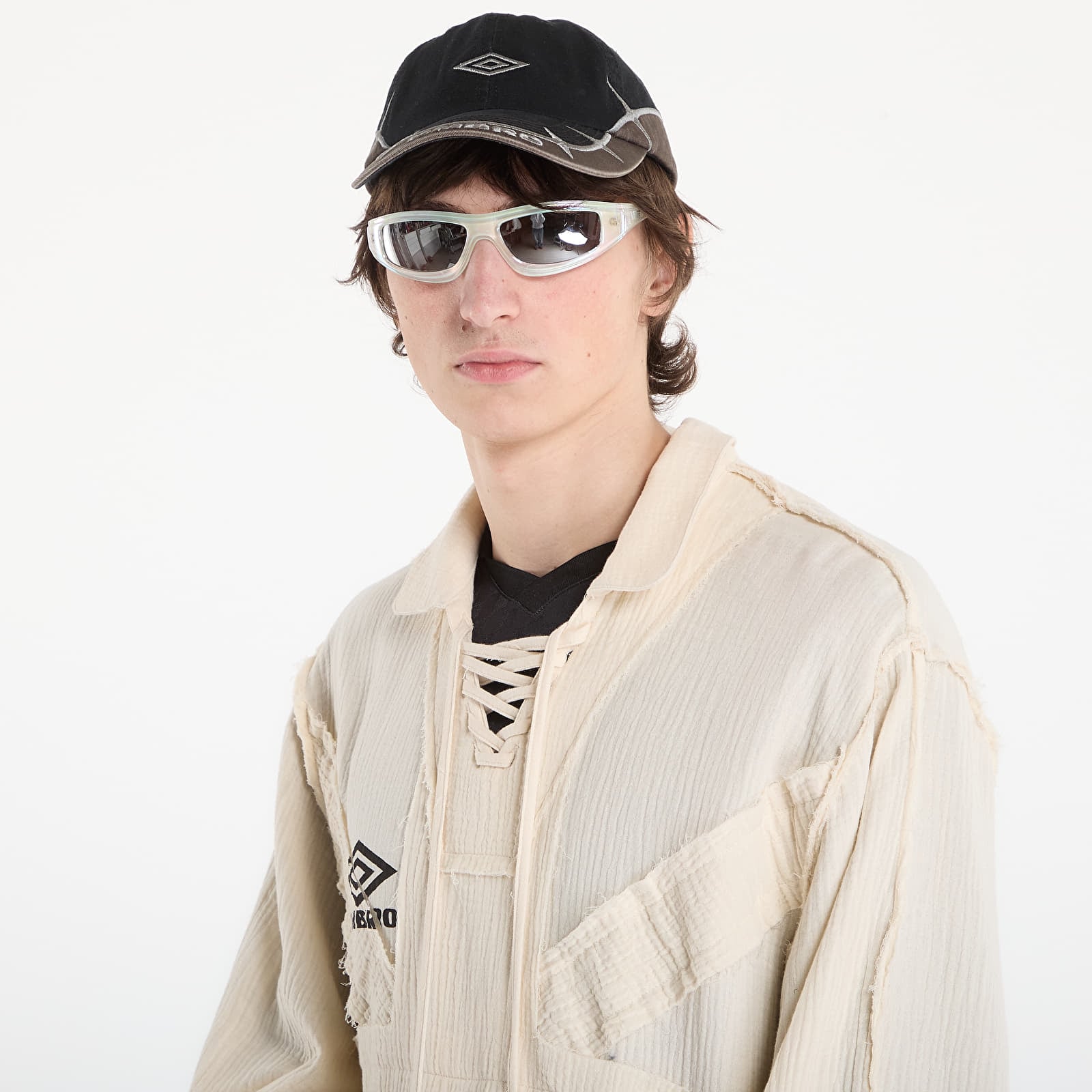 T-shirts til mænd Umbro by SlamJam Union Drill Polo Porcelain White