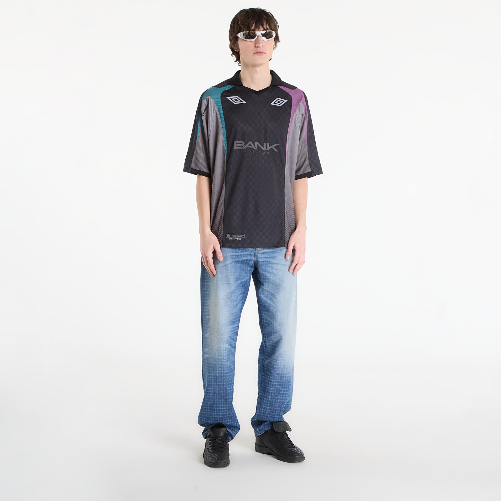 Jeans für Männer Umbro by SlamJam Checked Jeans Blue