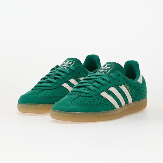 adidas gazelle silver green womens adidas Originals Samba OG pour Femme - Blanc Cassé/Vert/Vert Brumeux main image 1