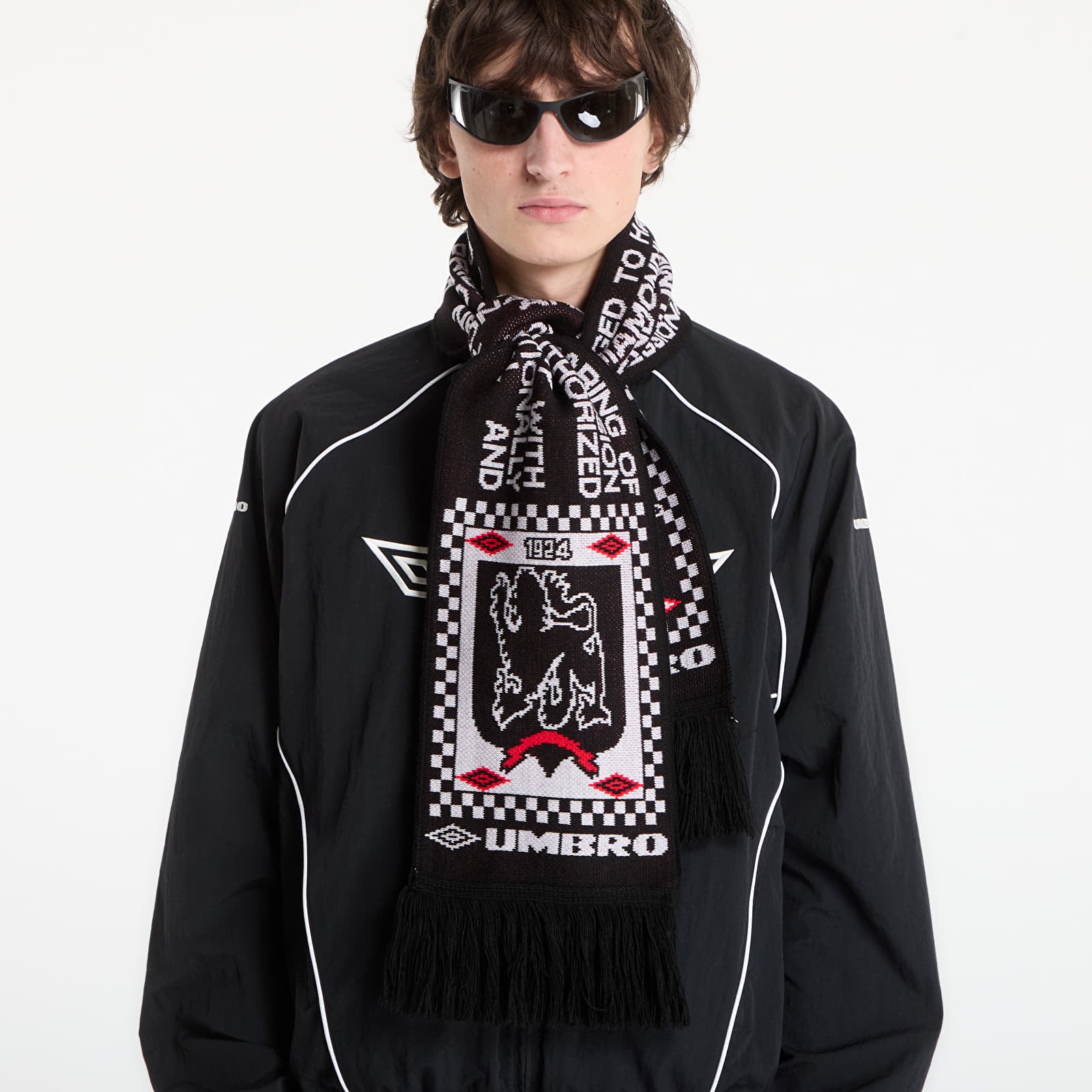 Miesten huivit Umbro by SlamJam Notice Scarf Black/ White
