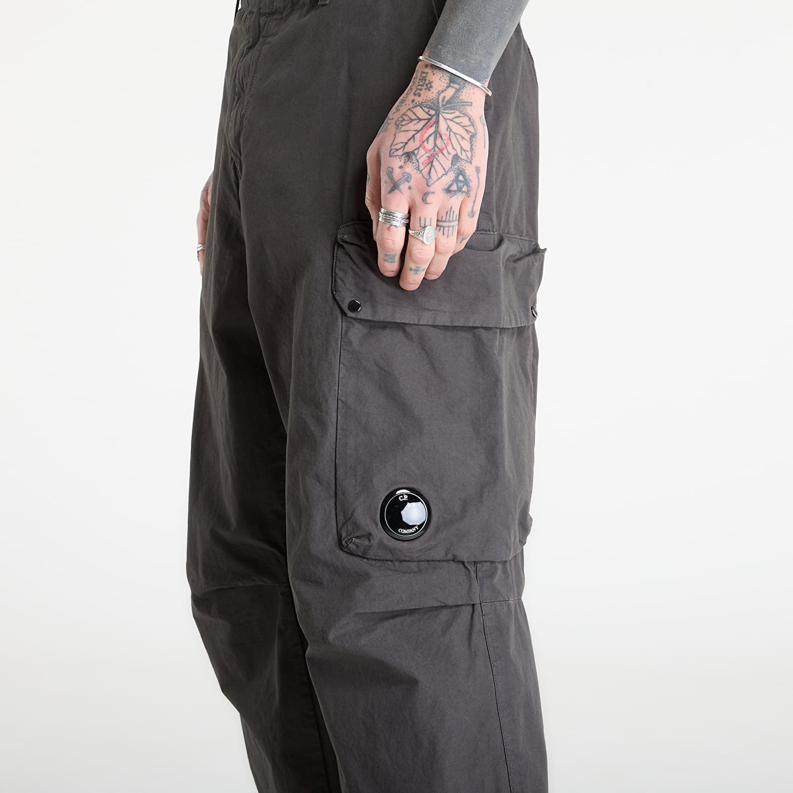 Bukser C.P. Company Micro-Reps Boxy Cargo Lens Pants Gunmetal Grey