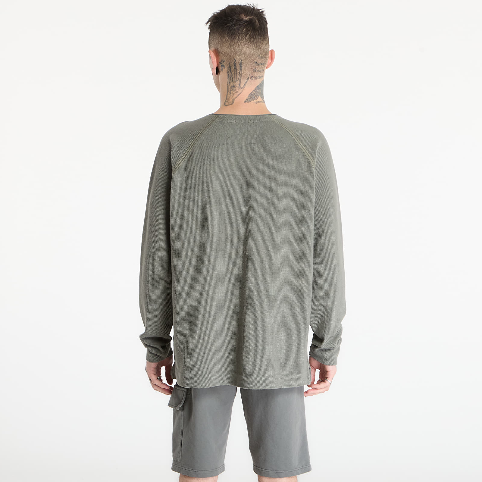 Φούτερ C.P. Company Heavy Piquet Pigment Dyed Mockneck Sweatshirt Gunmetal Grey