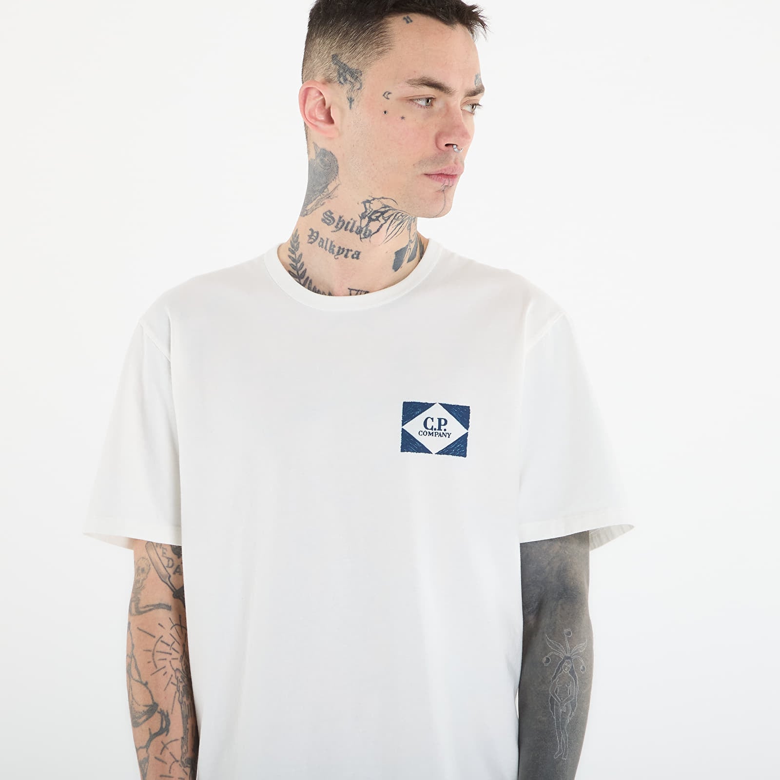 Tričká C.P. Company Short Sleeve Off White