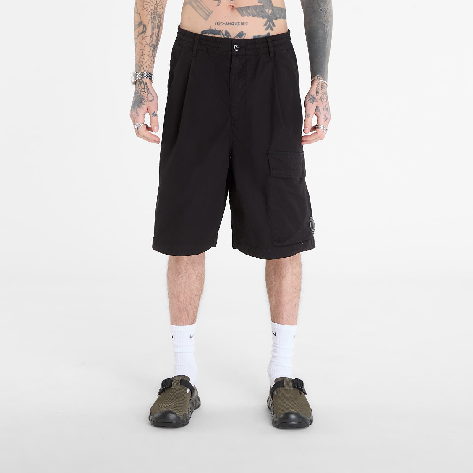 Kraťasy C.P. Company Cargo Shorts Black