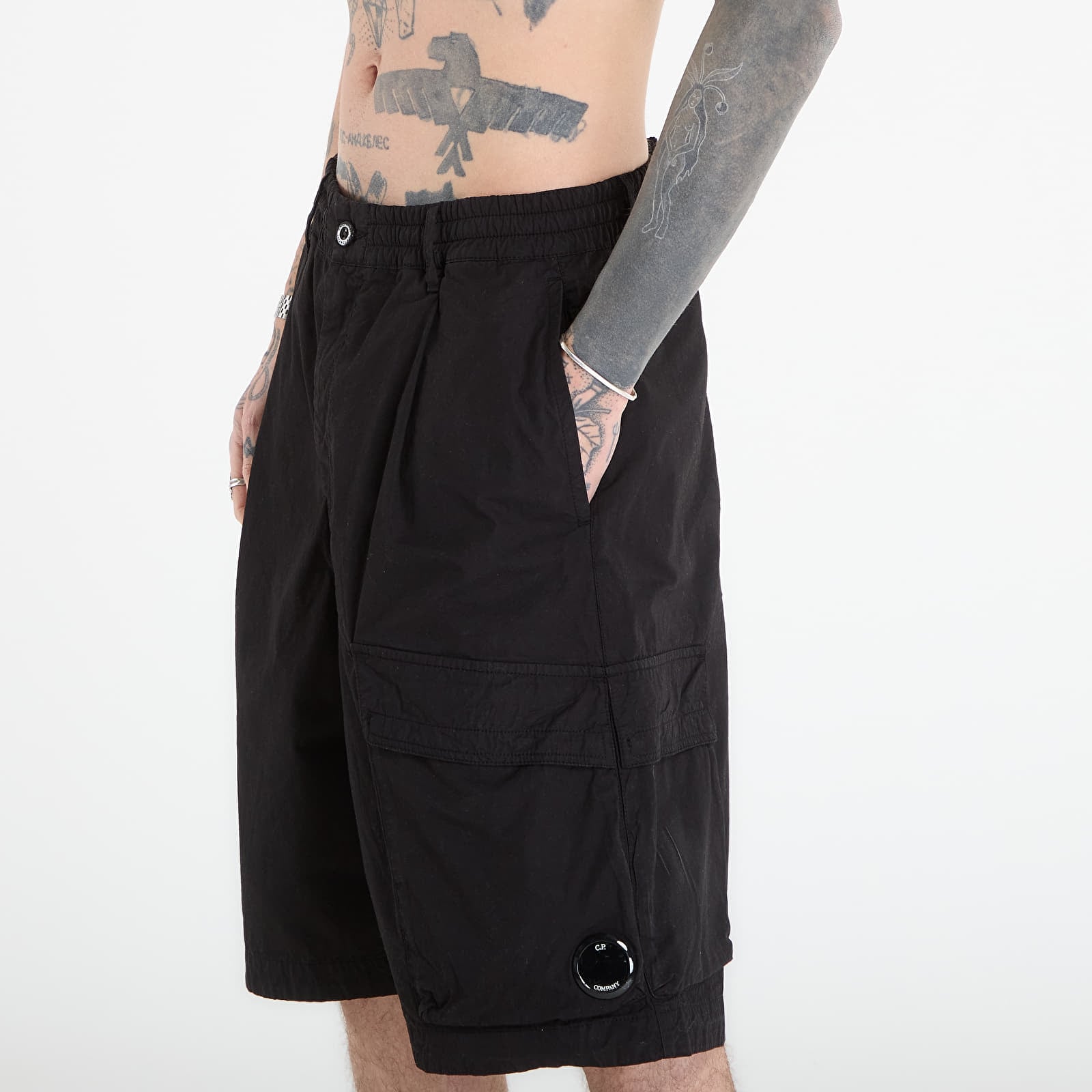 Kraťasy C.P. Company Cargo Shorts Black