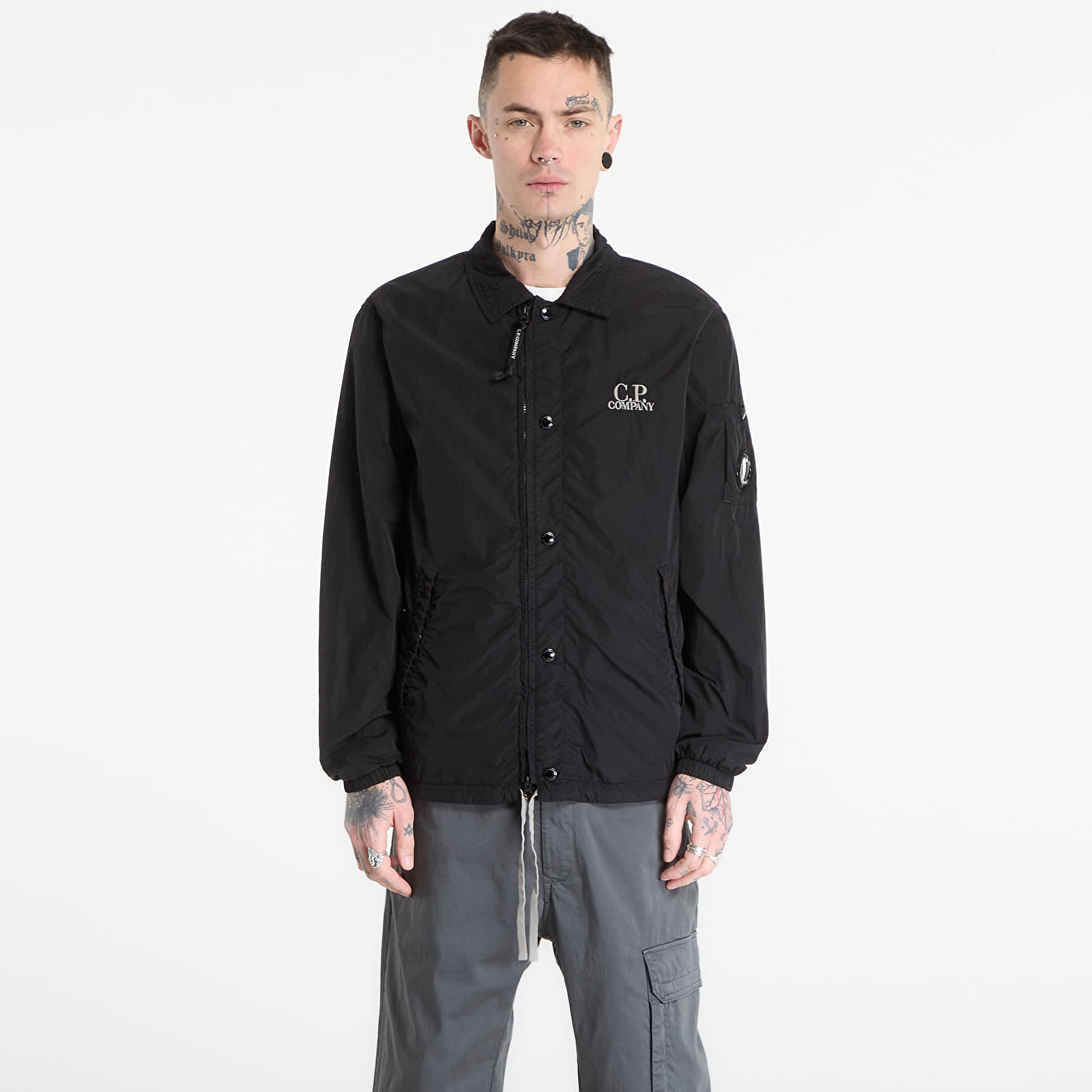 Bundy C.P. Company Chrome-R Zipped Lens Overshirt Black