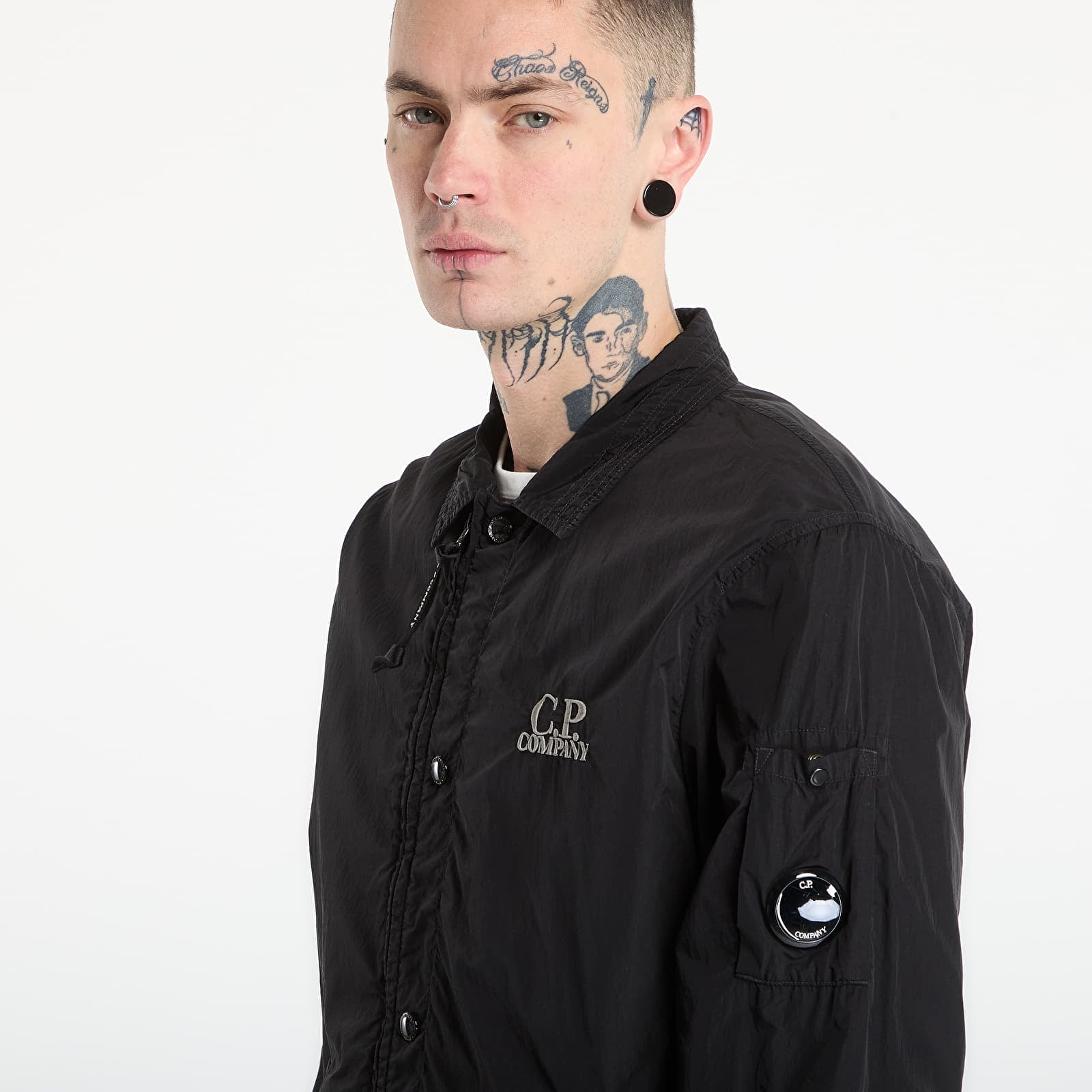 Bundy C.P. Company Chrome-R Zipped Lens Overshirt Black