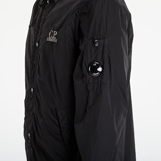 C.P. Company Chrome-R Zipped Lens Overshirt Black | Footshop