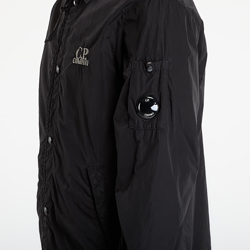 C.P. Company Chrome-R Zipped Lens Overshirt Black | Footshop