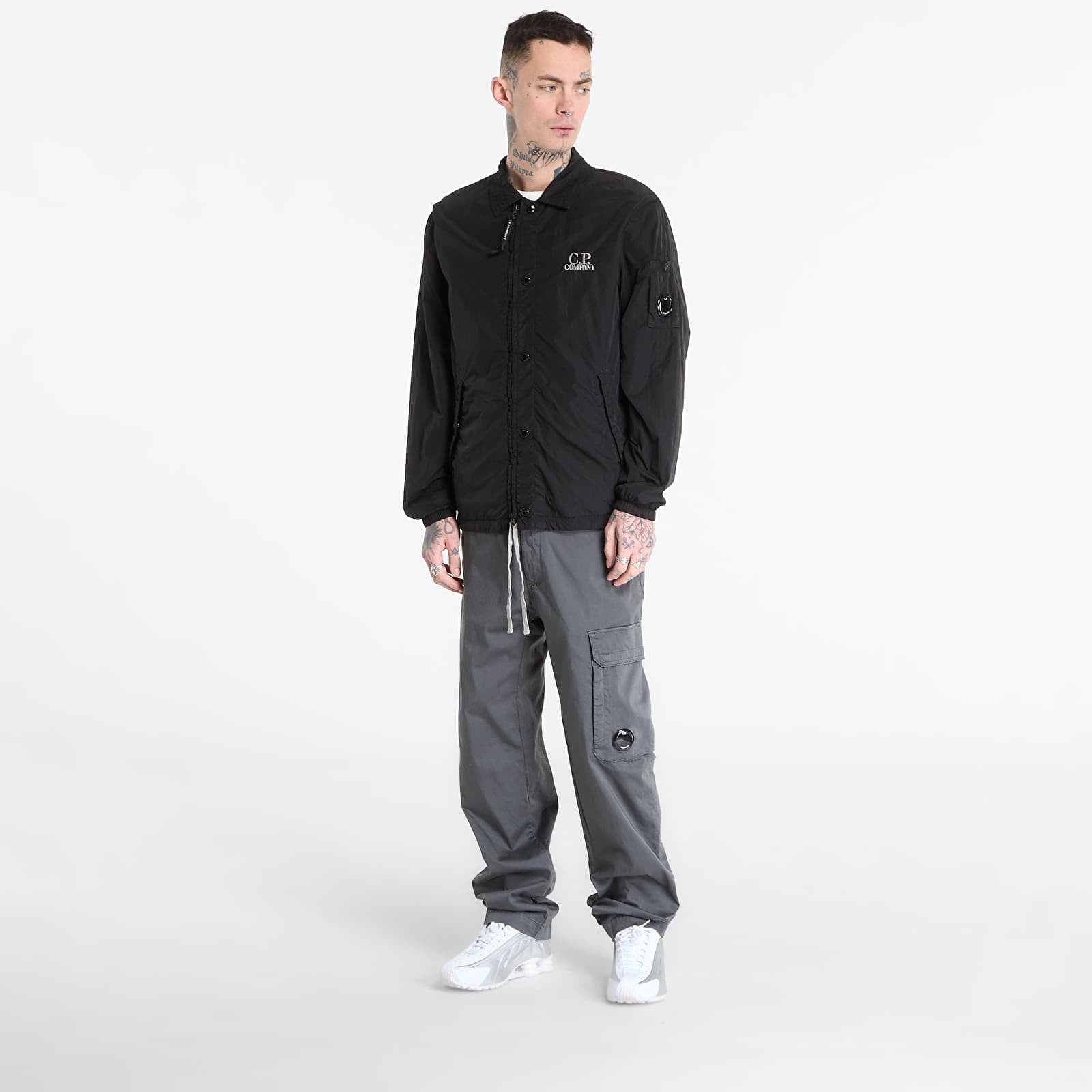 Bundy C.P. Company Chrome-R Zipped Lens Overshirt Black