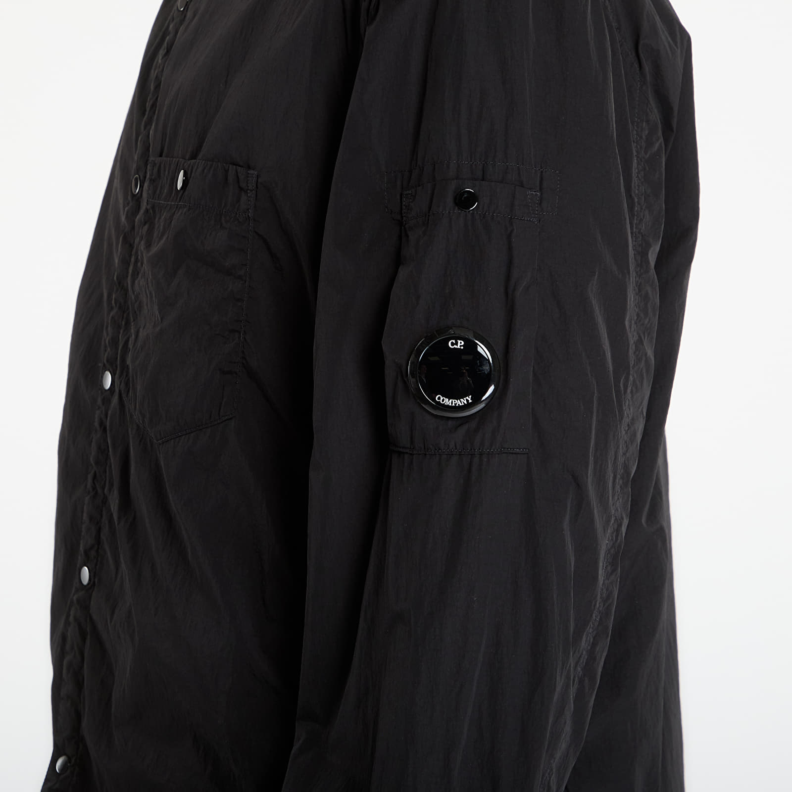 Skjorter til mænd C.P. Company Chrome-R Padded Lens Overshirt Black
