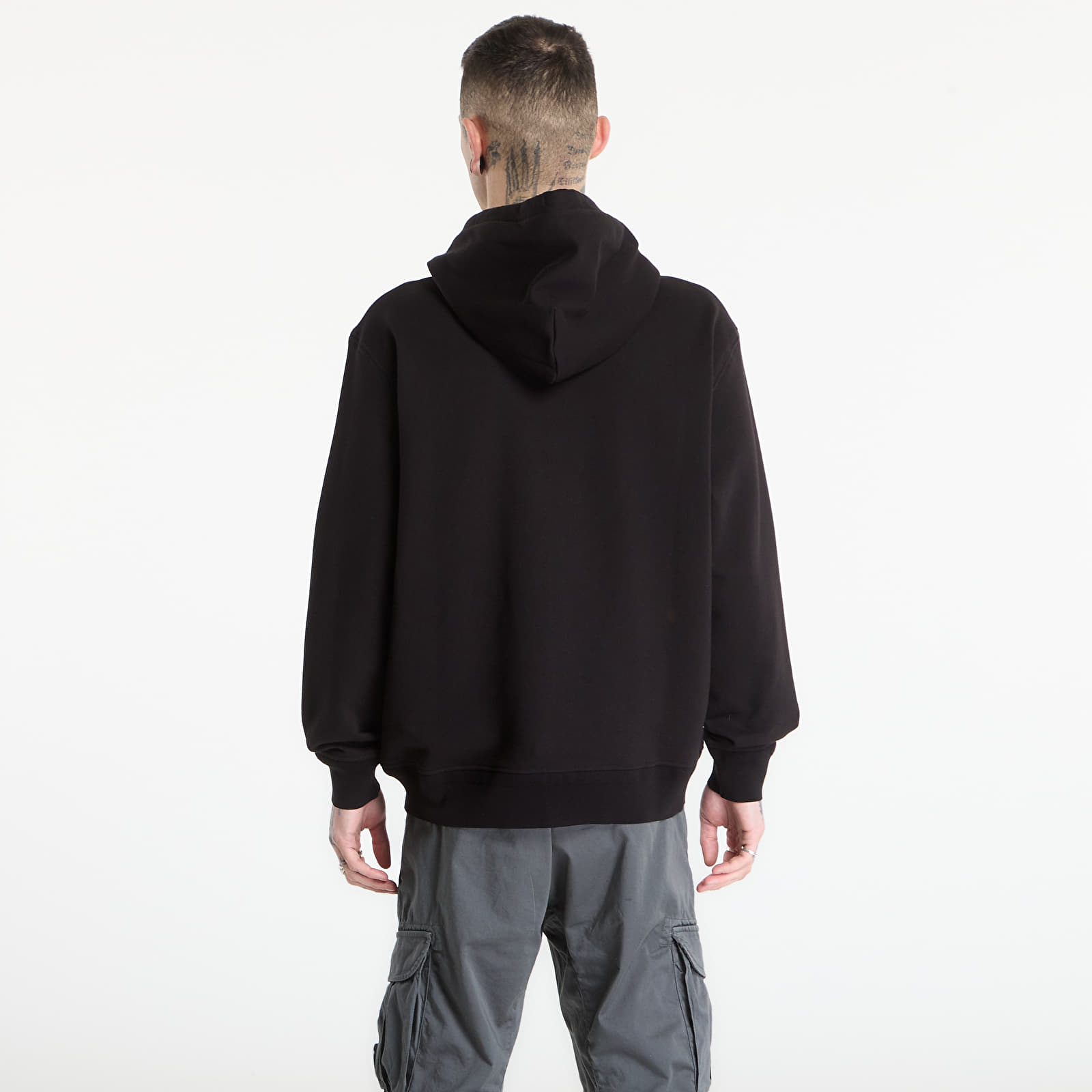 Sudaderas C.P. Company Diagonal Raised Fleece Zip Hooded Sweatshirt Black