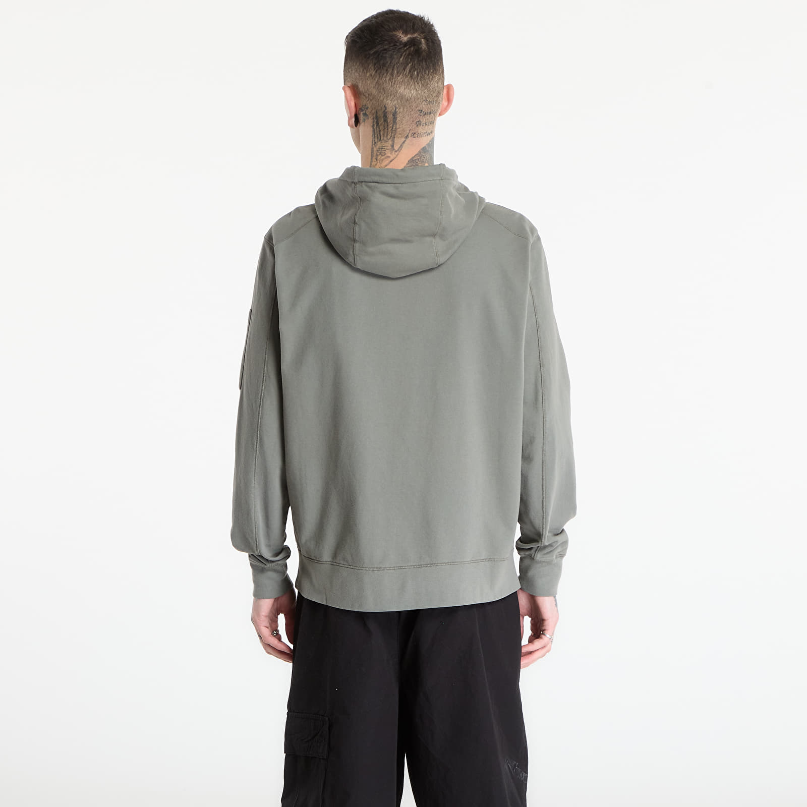 Luvtröjor för män C.P. Company Hooded Open Gunmetal Grey
