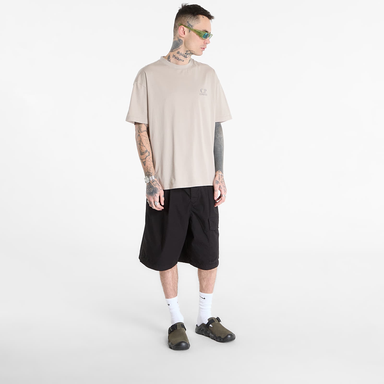 Tričká C.P. Company 30/1 Jersey Short Sleeve Logo T-Shir Multi/ Peacoat