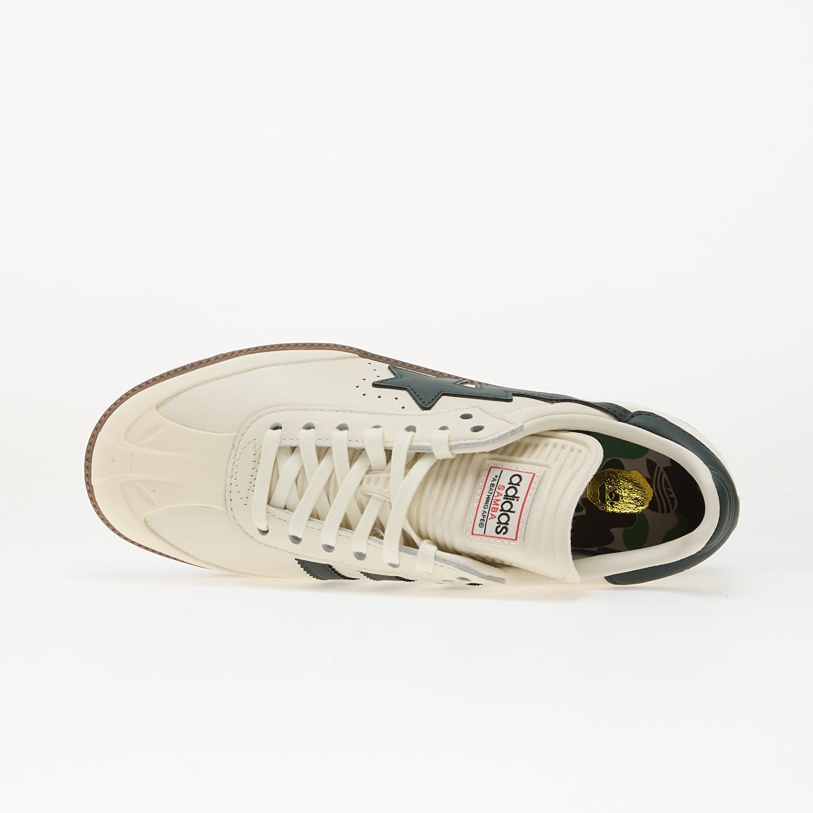 Sko til mænd adidas x BAPE Samba Off White/ Shadow Green/ Gum4