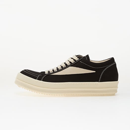 Rick Owens DRKSHDW Denim Shoes - Vintage Sneaks Black/ Milk/ Milk