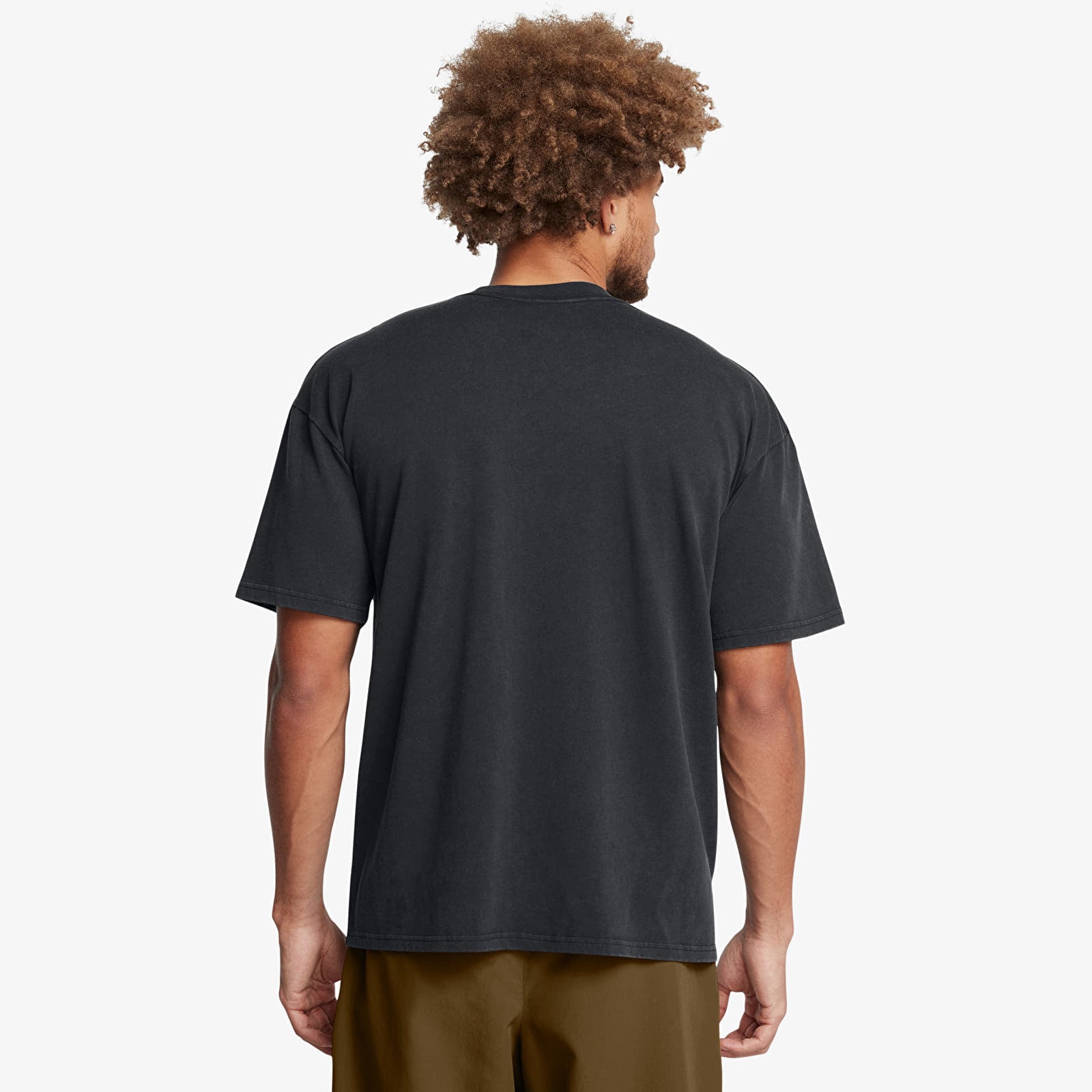 Miesten T-paidat Under Armour M Hw Os Logo Wash SS T-Shirt Black