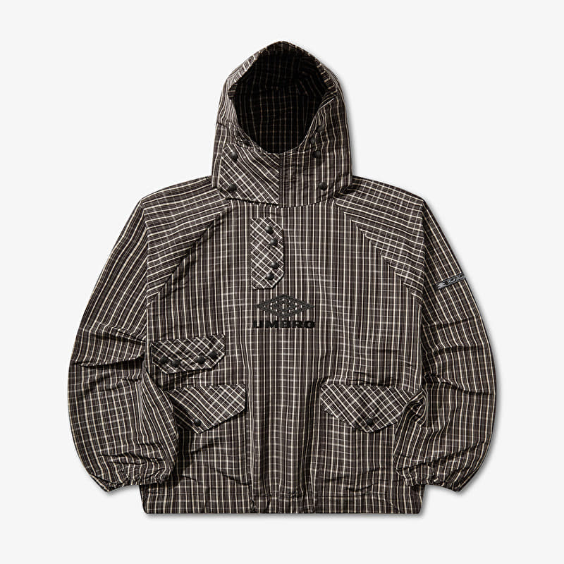 Men's jackets Umbro by SlamJam Check Smock Anorak Beige/ Dark