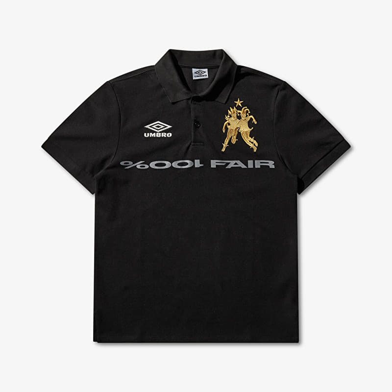 Men's T-shirts Umbro by SlamJam 001% Fair Polo Black
