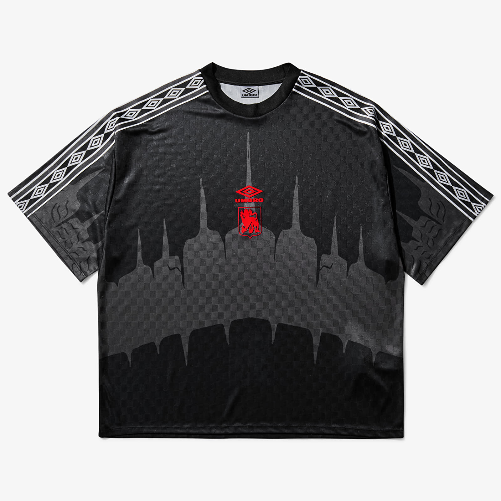 Men's jerseys Umbro by SlamJam History Tape Kit Black/ Red Anthracite