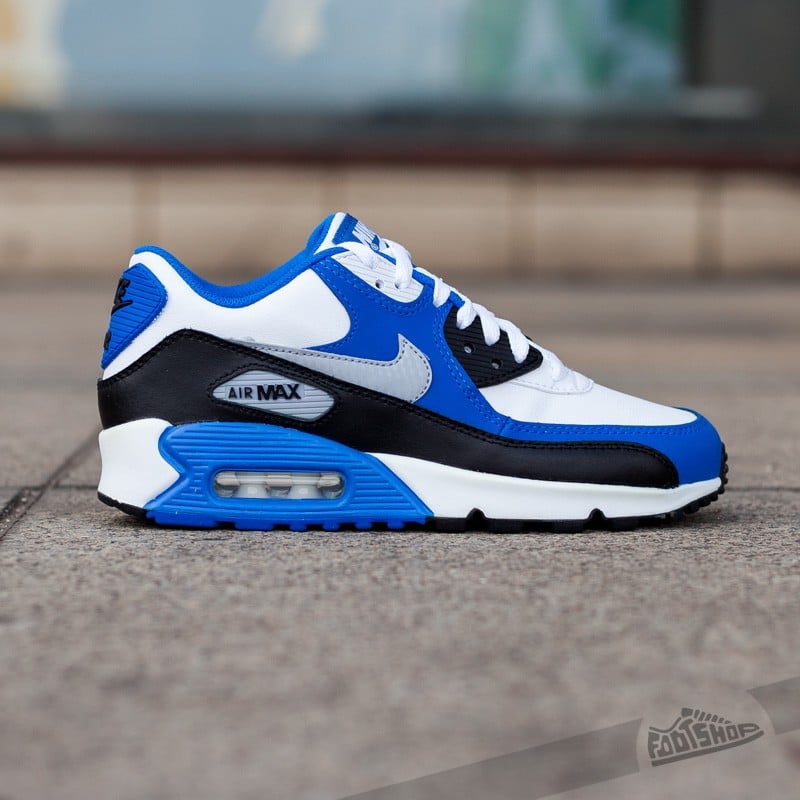 Damesko Nike Air Max 90 (GS) White/ Wolf Grey/ Hyper Cobalt Black