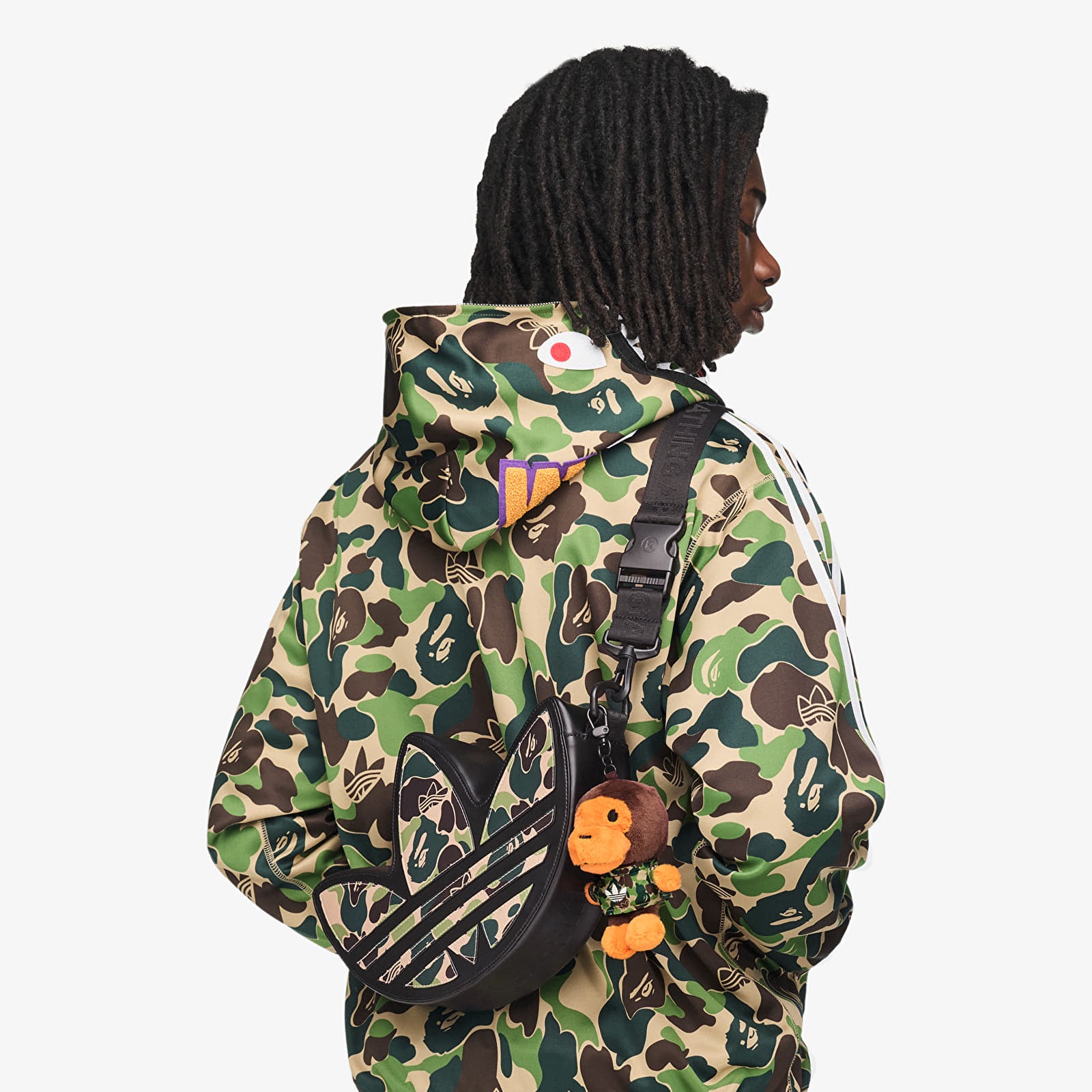 Crossbody-tasker adidas x BAPE Trefoil Shoulde Black