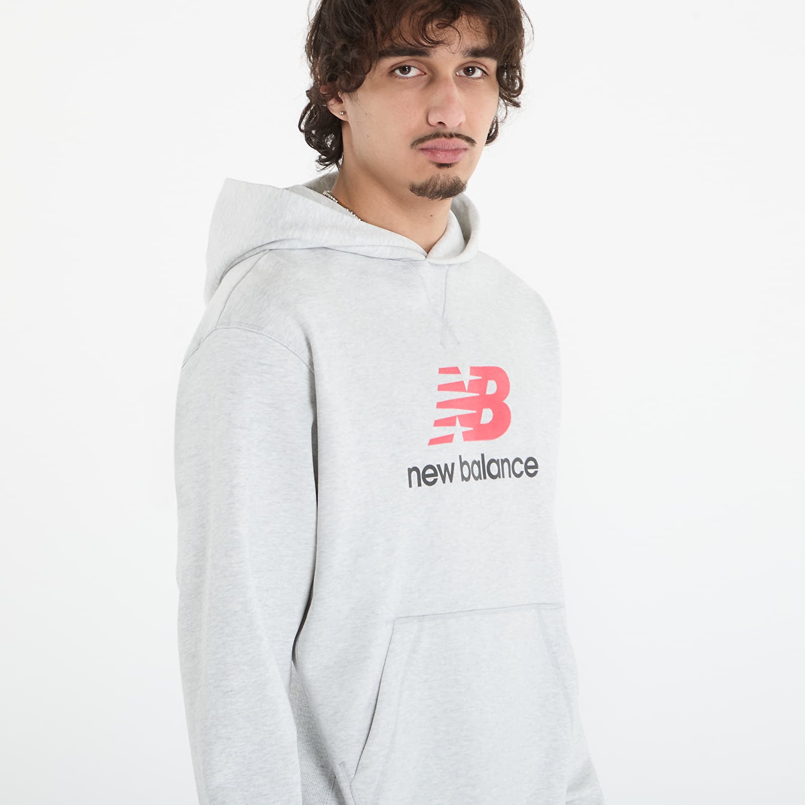 Hættetrøjer og sweatshirts New Balance Athletics French Terry Logo Hoodie Ash Heather
