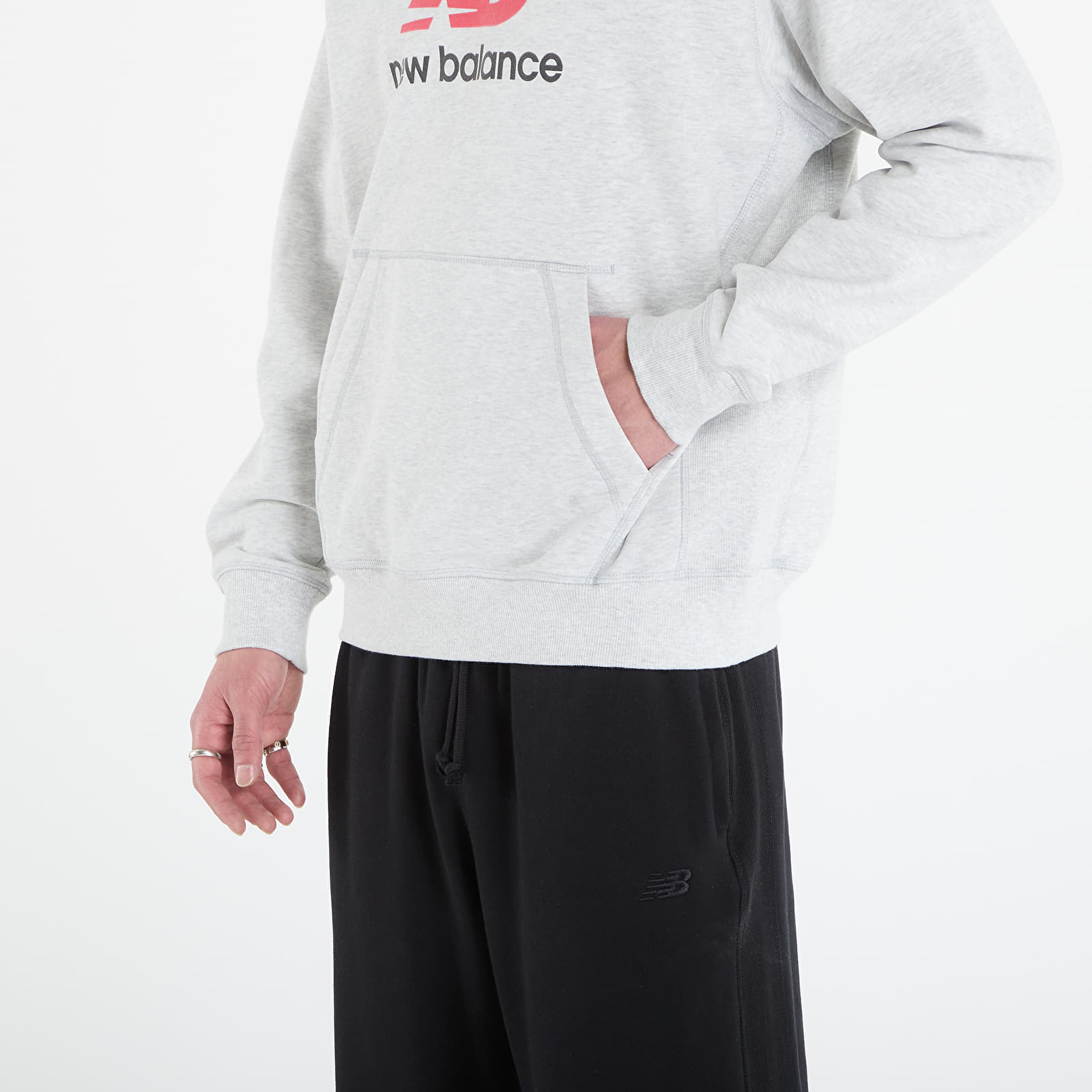 Hættetrøjer og sweatshirts New Balance Athletics French Terry Logo Hoodie Ash Heather