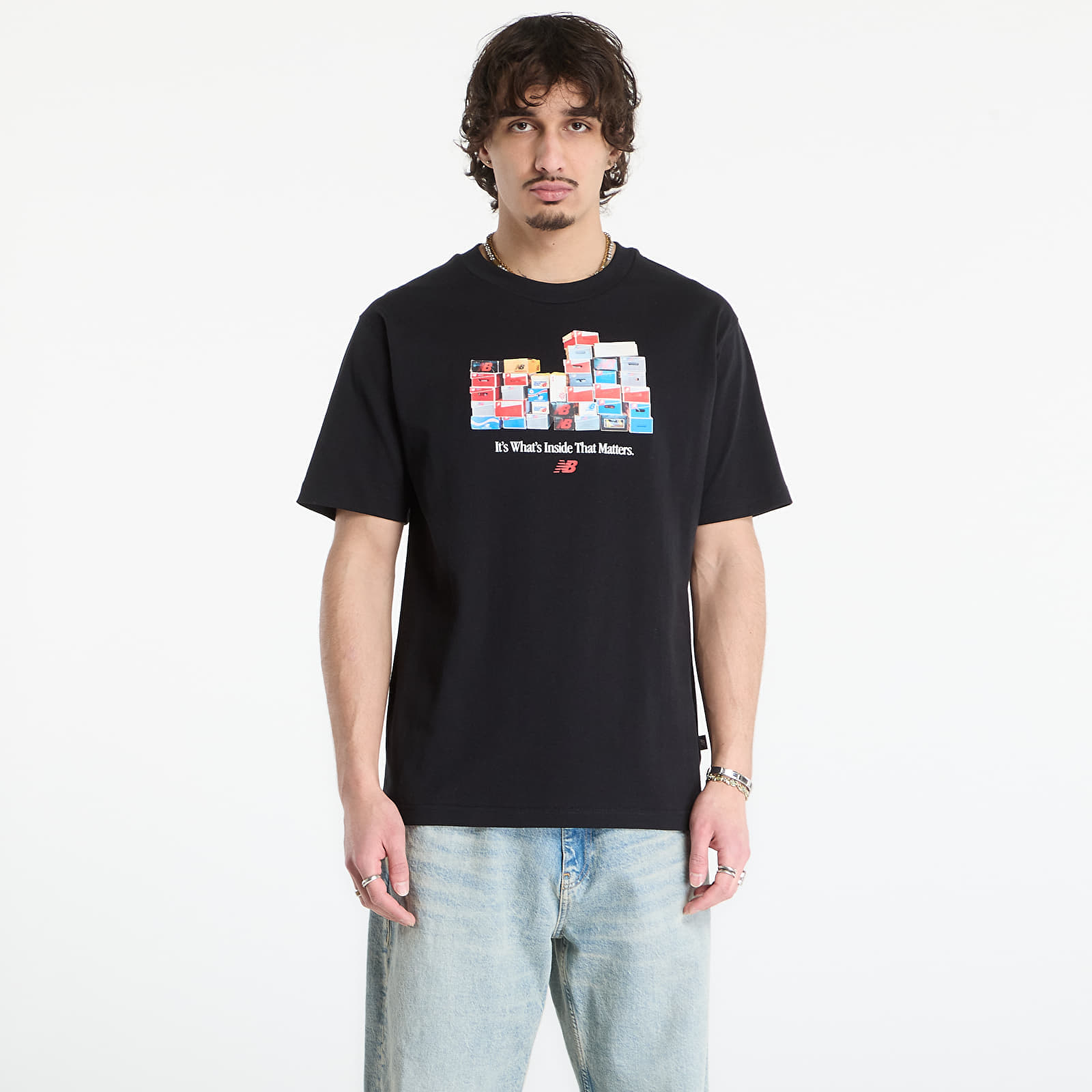 Tričko New Balance Boxes T-Shirt Black L