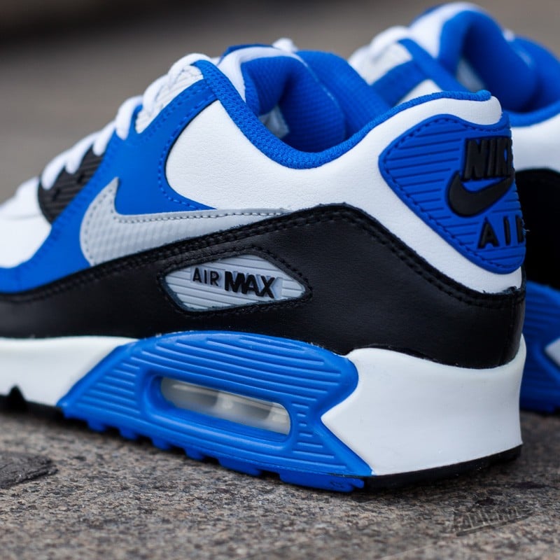 Damesko Nike Air Max 90 (GS) White/ Wolf Grey/ Hyper Cobalt Black