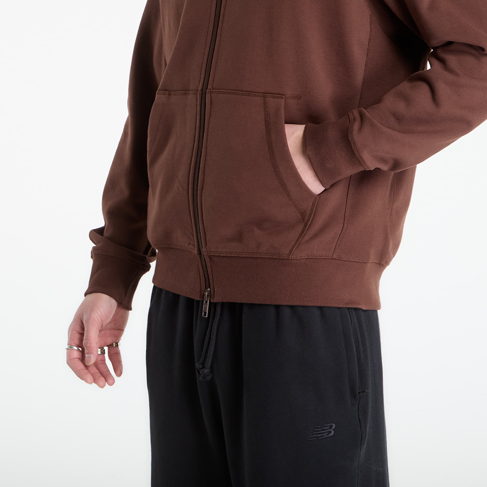 Sudaderas New Balance Athletics French Terry Full Zip Pumpernickel
