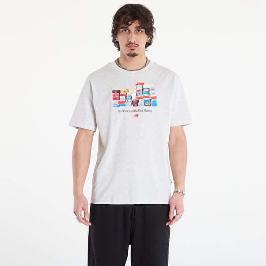 Póló New Balance Boxes T-Shirt Ash Heather