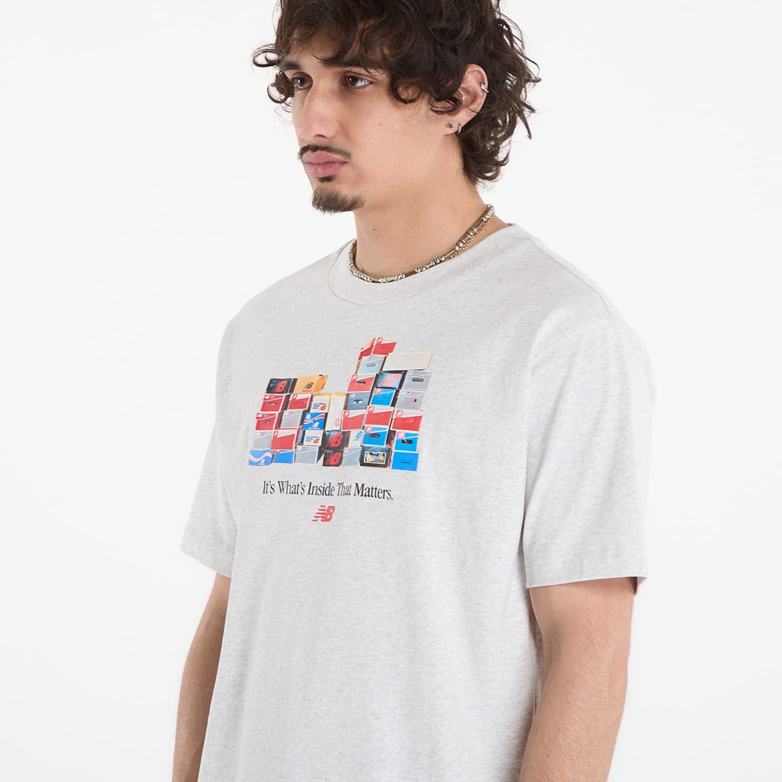 T-Shirts New Balance Boxes T-Shirt Ash Heather