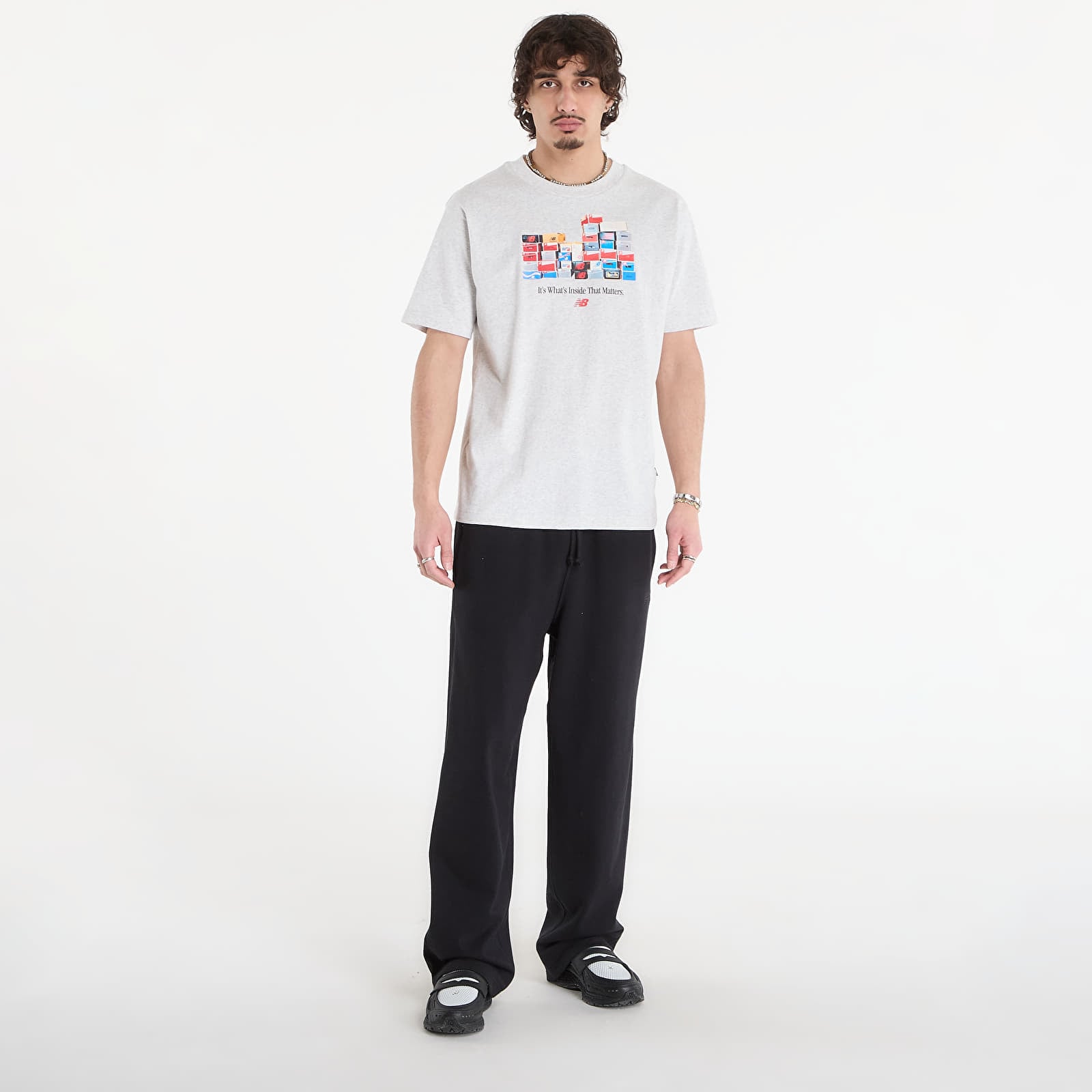 T-Shirts New Balance Boxes T-Shirt Ash Heather