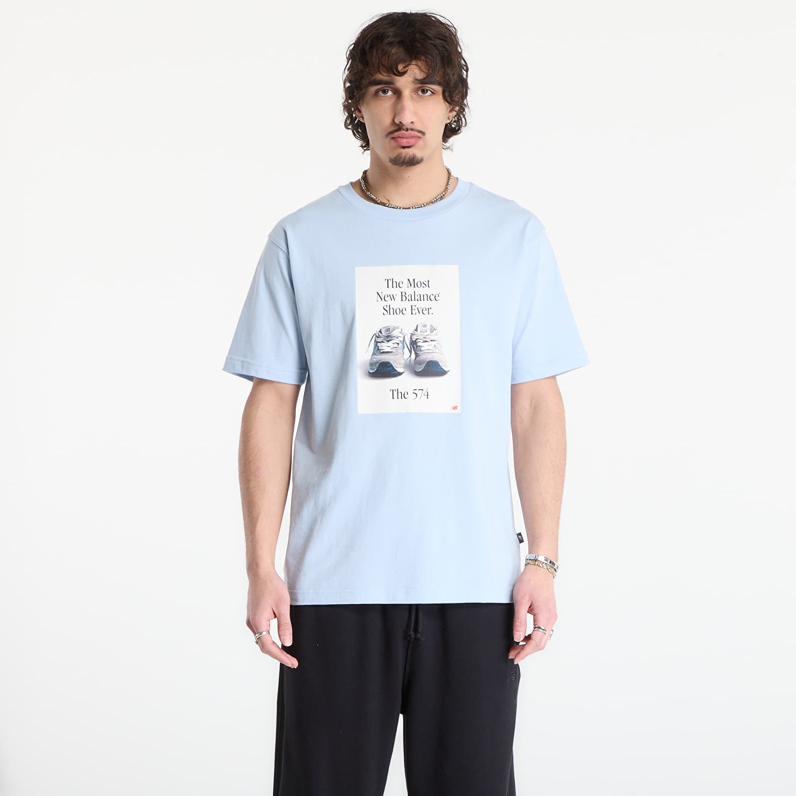 Majice T-shirt New Balance 574 Ad T-Shirt Oxford Blue