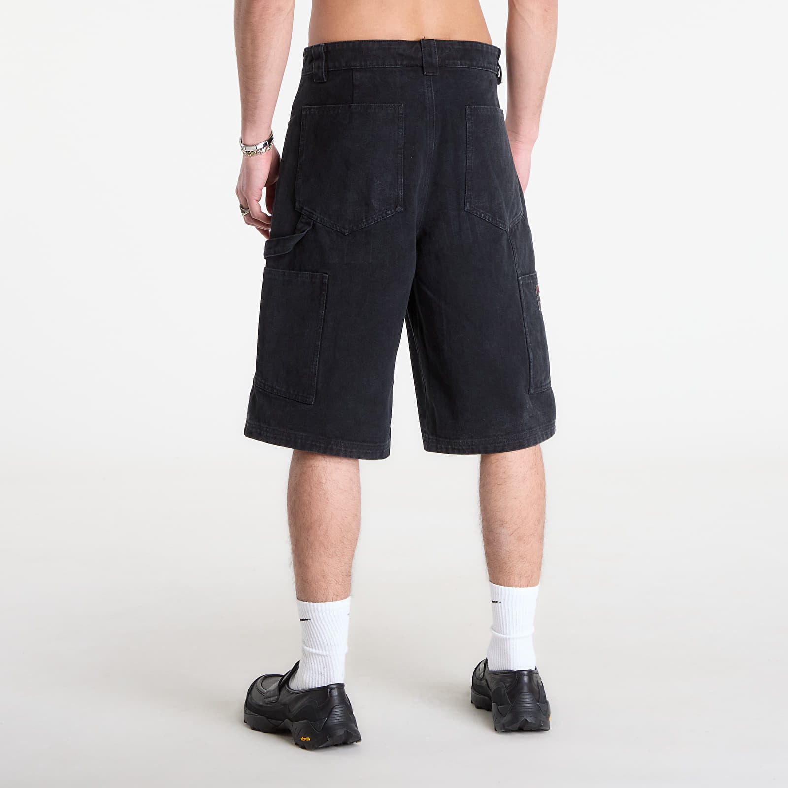 Vyriški šortai ROA Ash Canvas Shorts Washed Black