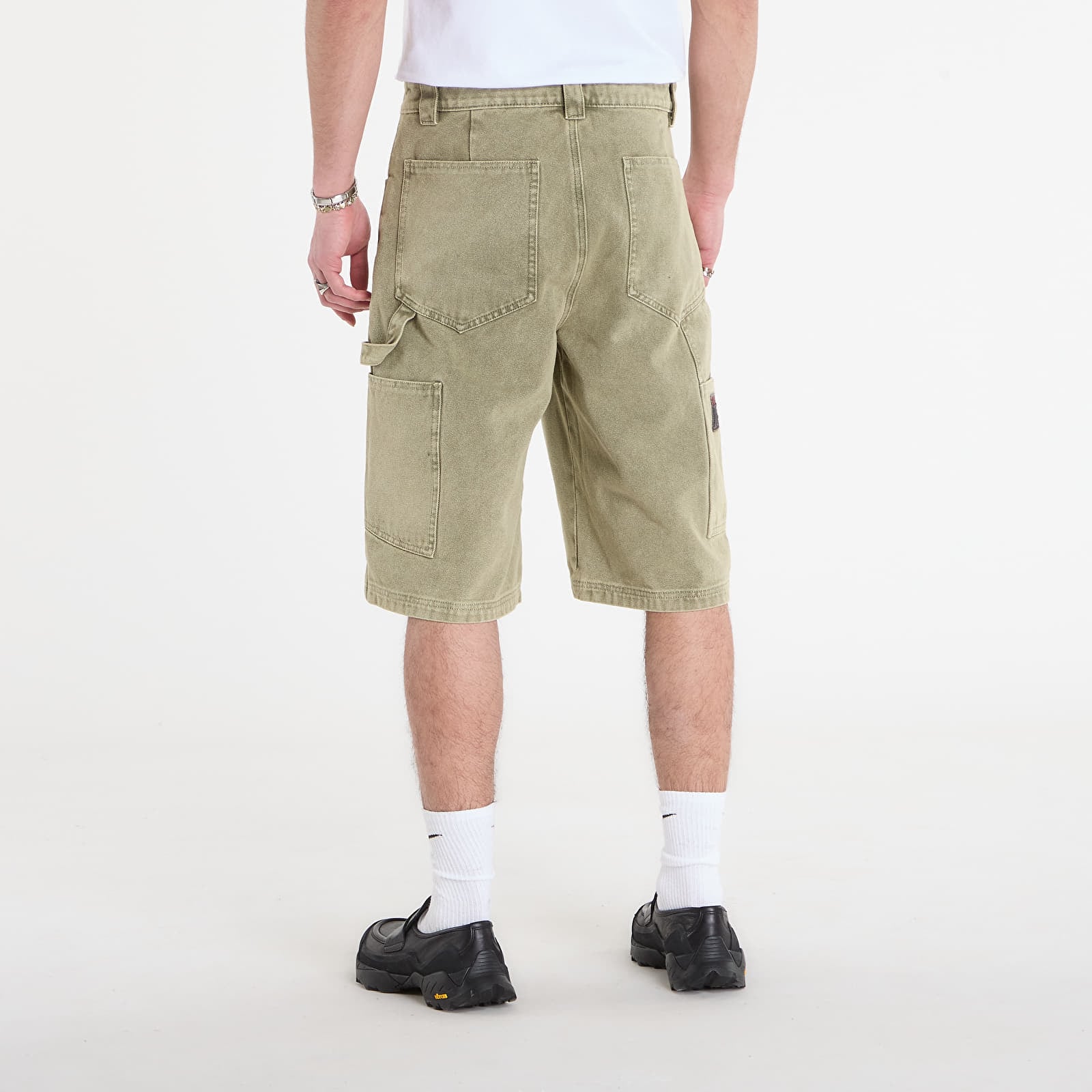 Vyriški šortai ROA Ash Canvas Shorts Sage Green