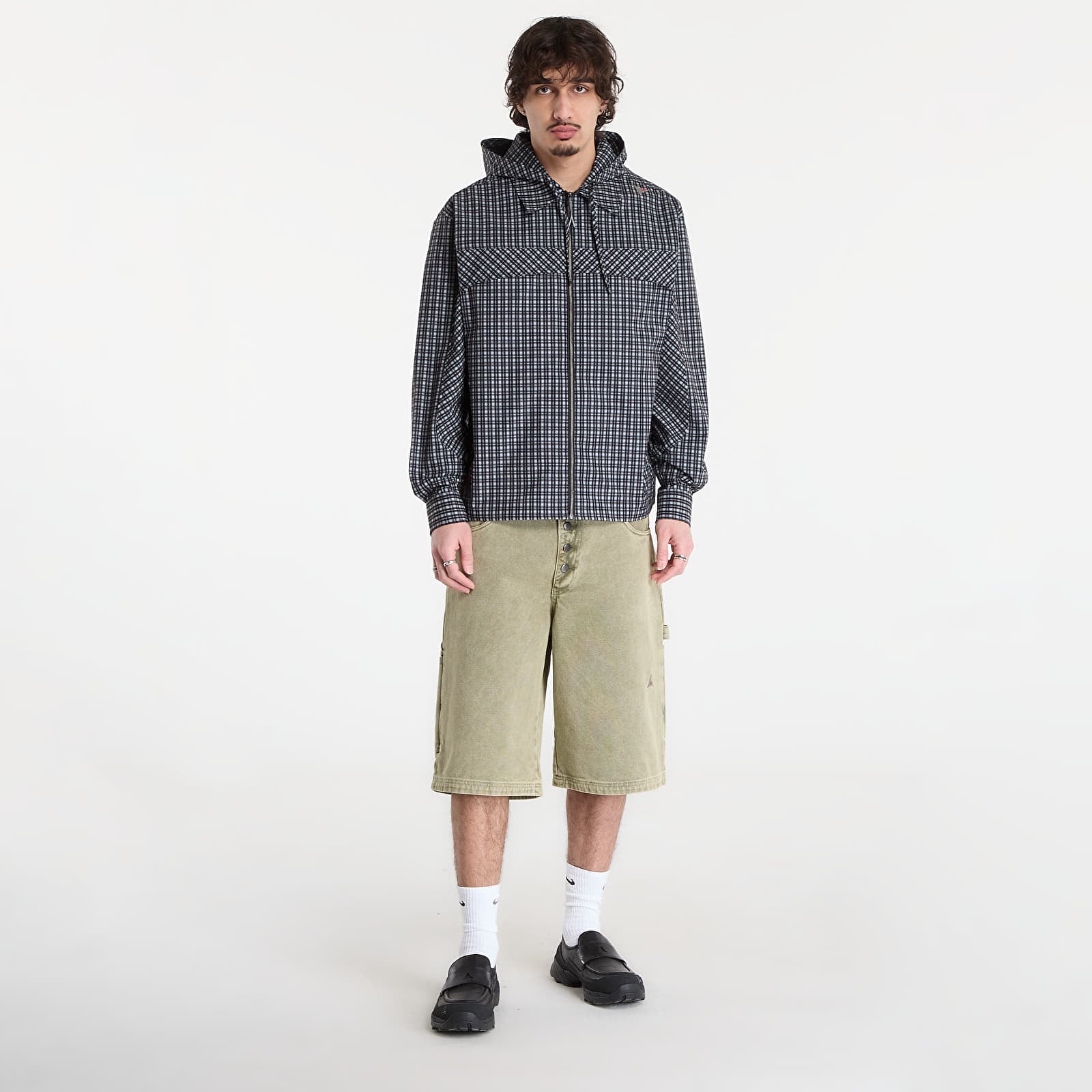 Vyriški šortai ROA Ash Canvas Shorts Sage Green