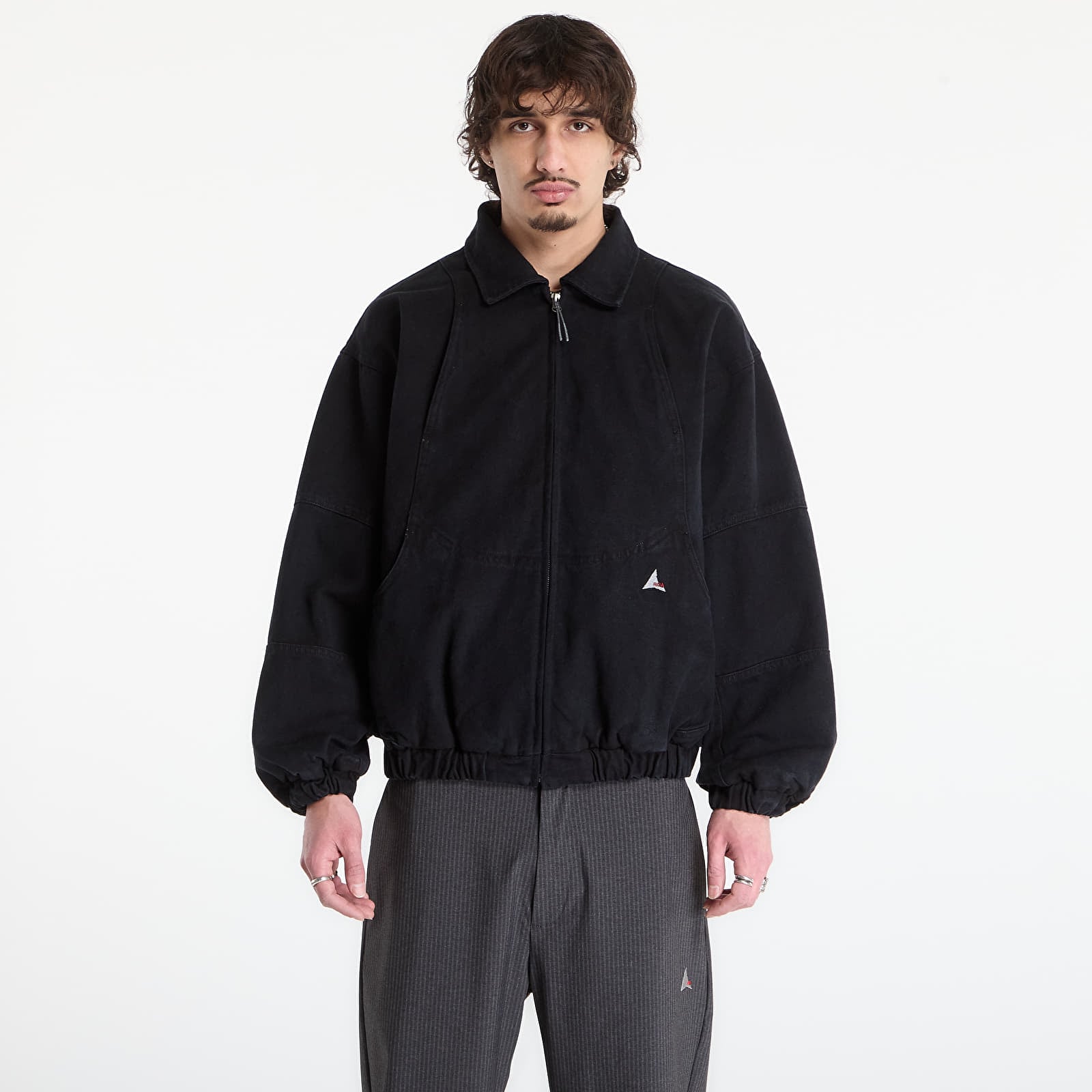 Herrenjacken ROA Ash Canvas Jacket Washed Black